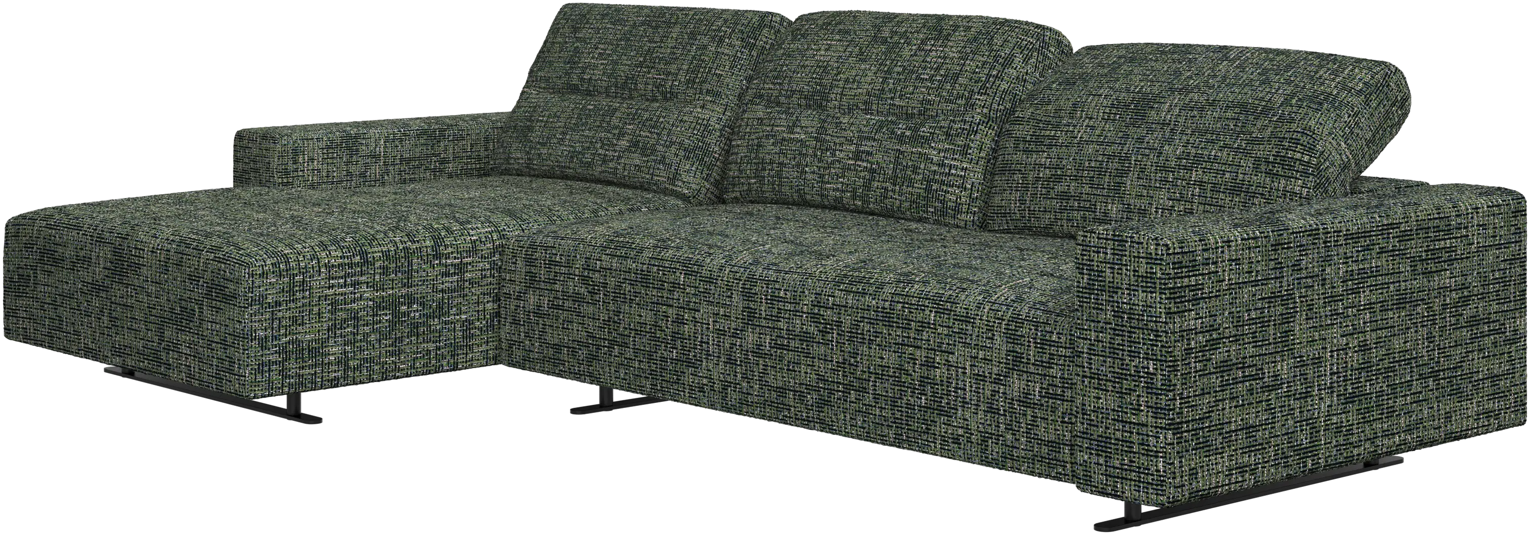 Hampton sofa with adjustable back, resting unit and storage both sides