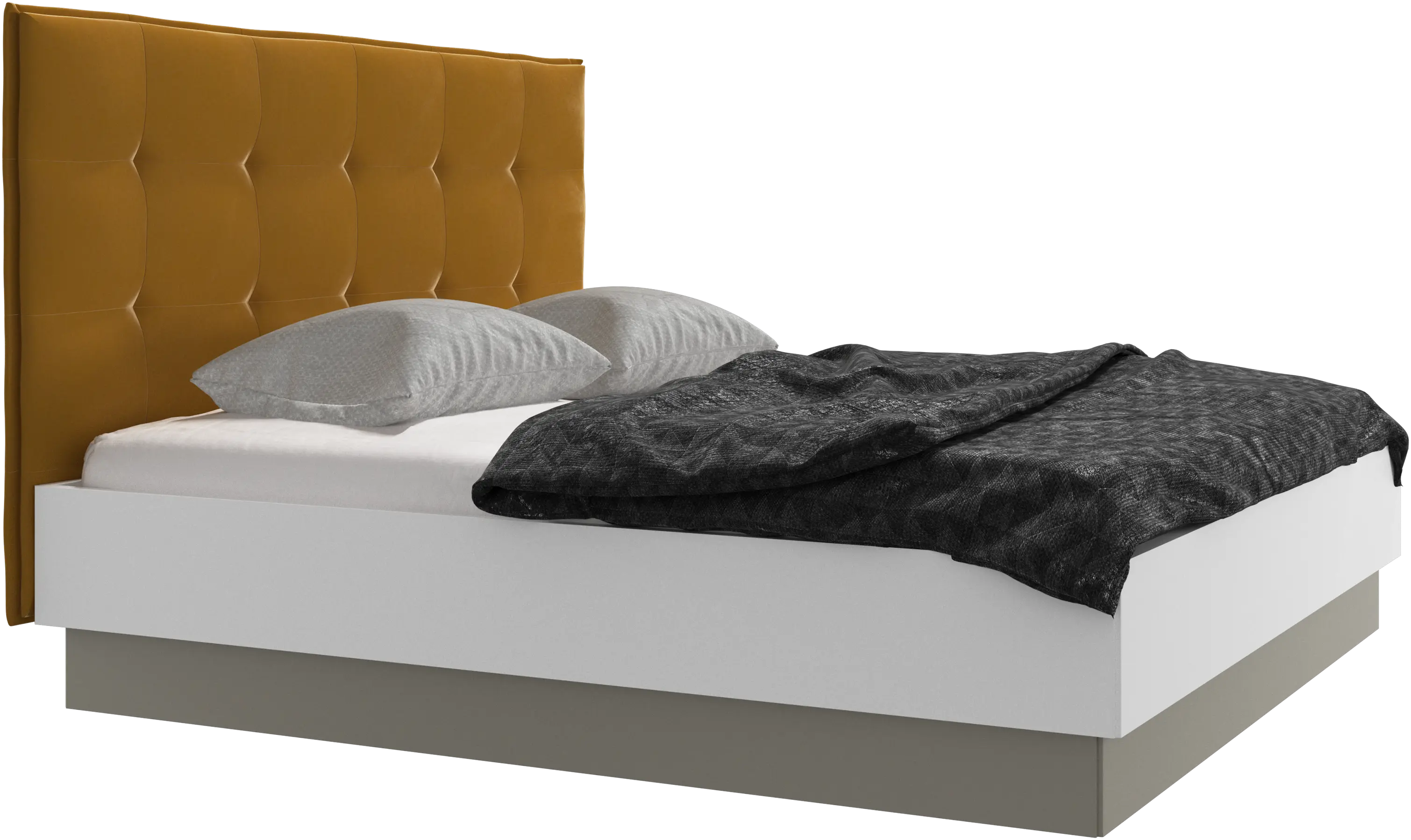 Lugano storage bed with lift-up frame and slats, excl. mattress
