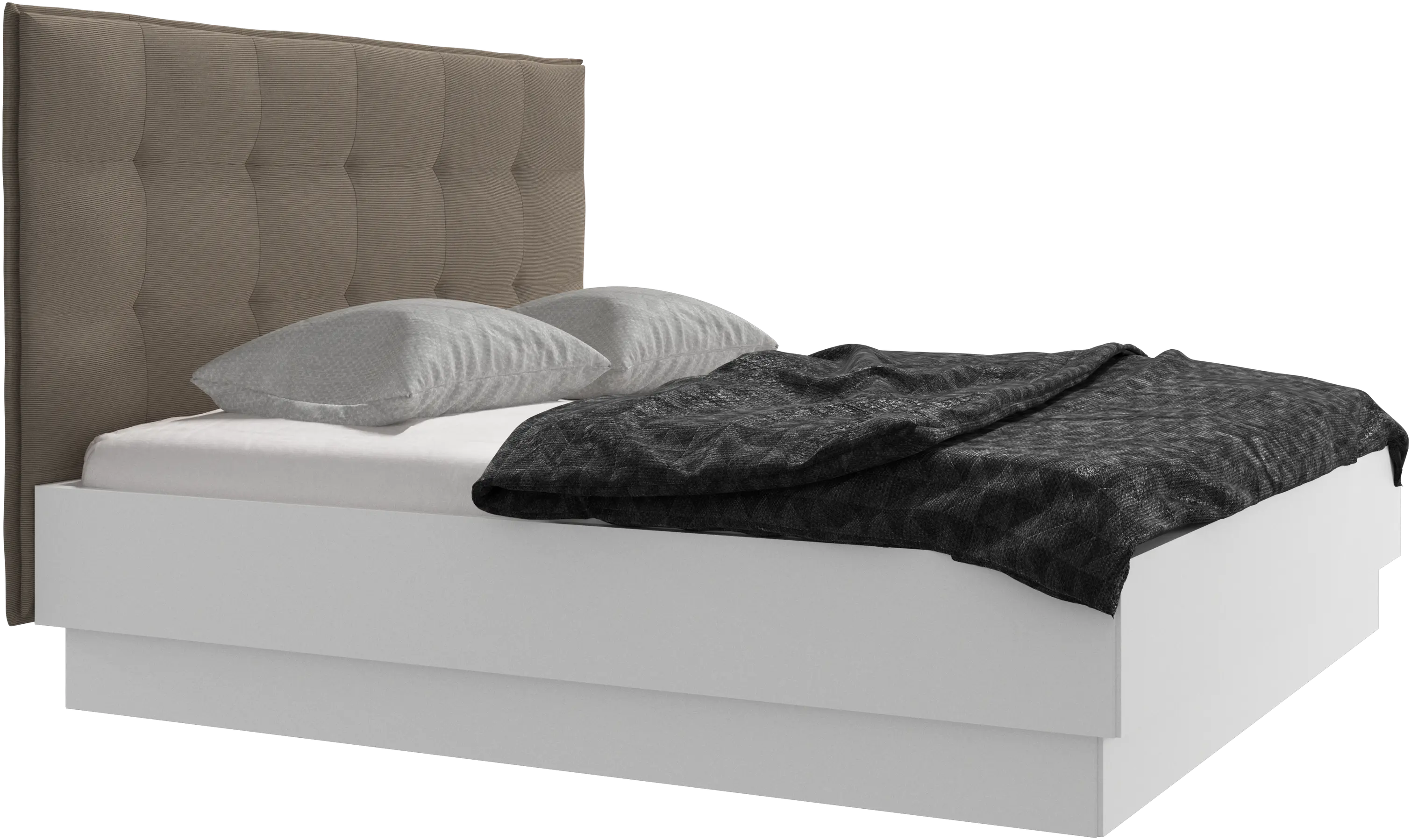 Lugano storage bed with lift-up frame and slats, excl. mattress