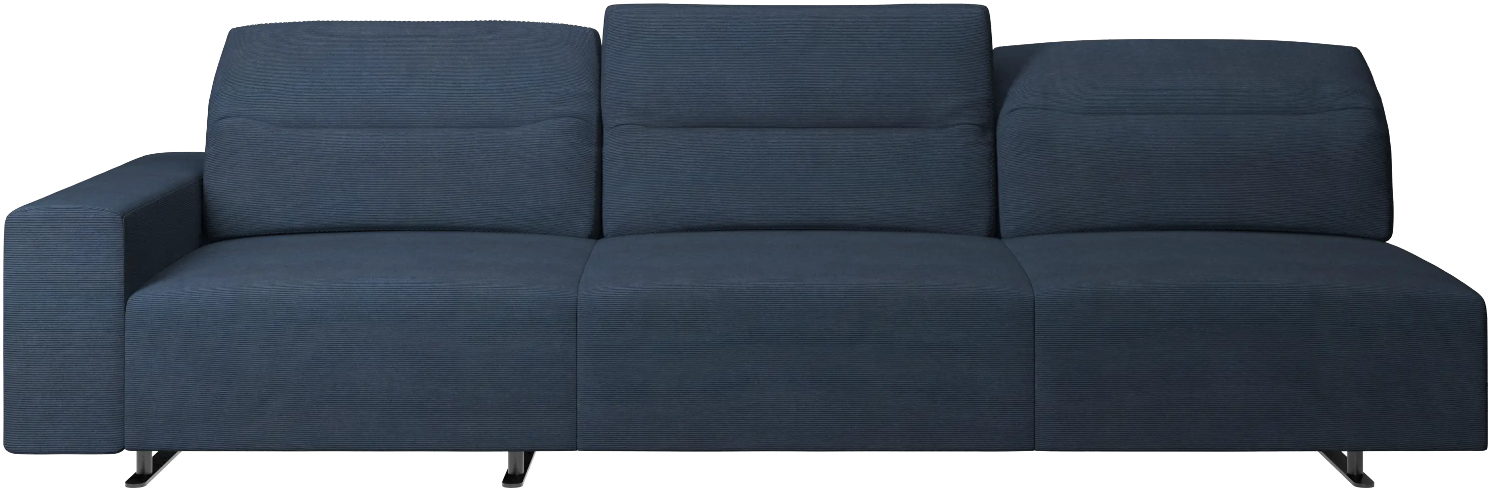 Hampton sofa with adjustable back and storage on the left side
