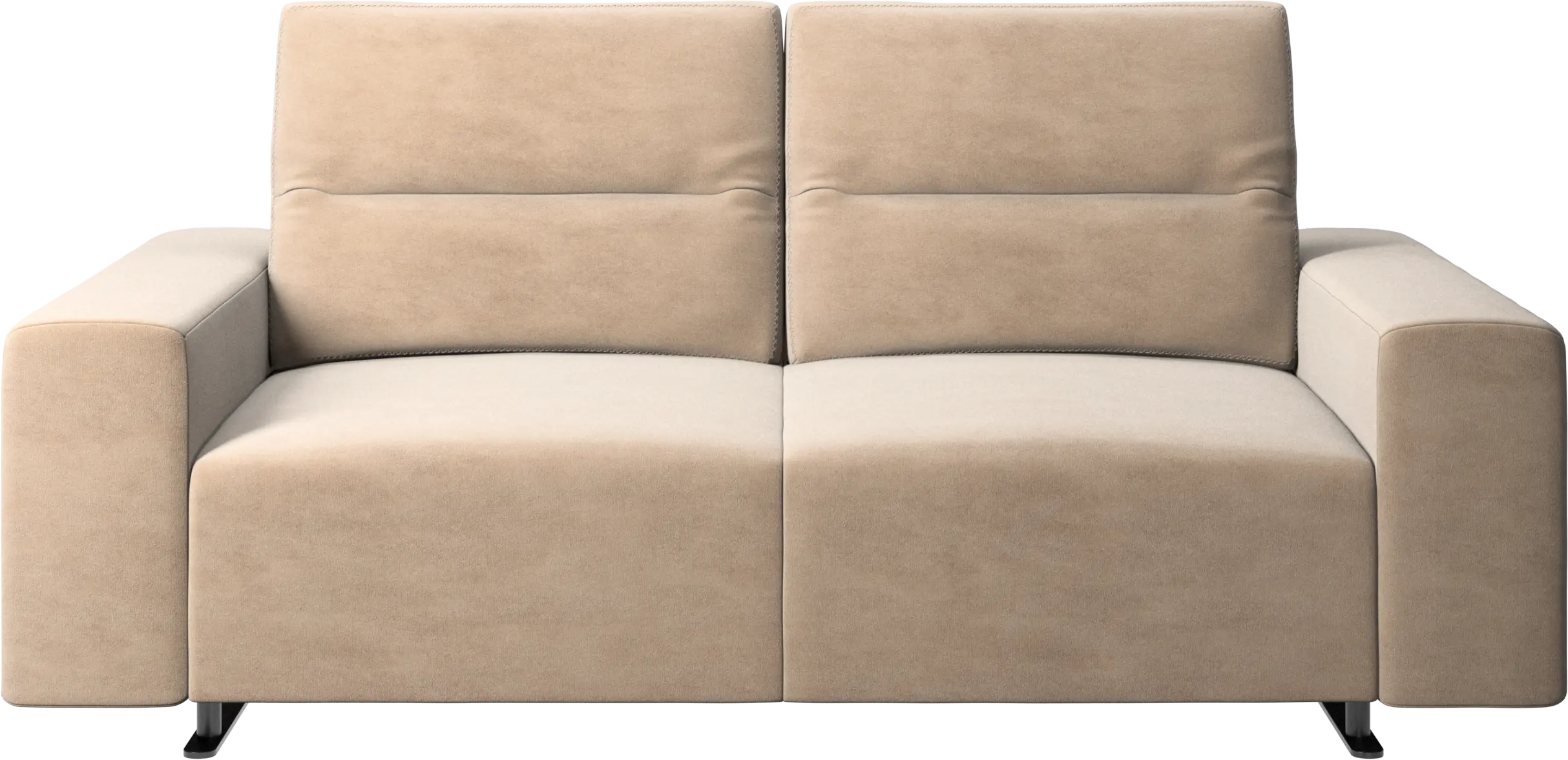Hampton sofa with adjustable back and storage on the right side