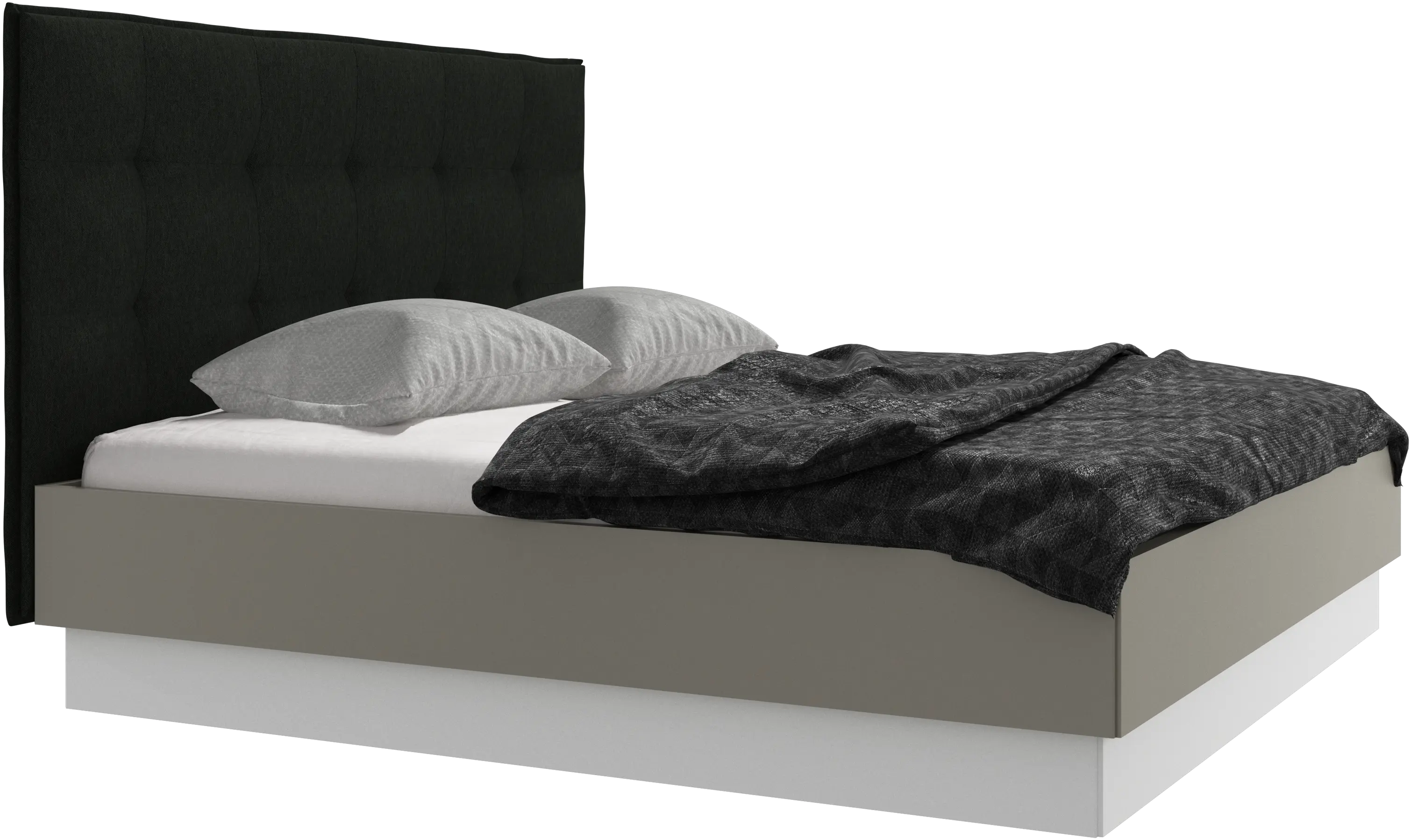 Lugano Bett mit Lattenrost und Staufach unter hochklappbarer Liegefläche, Matratze gegen Aufpreis