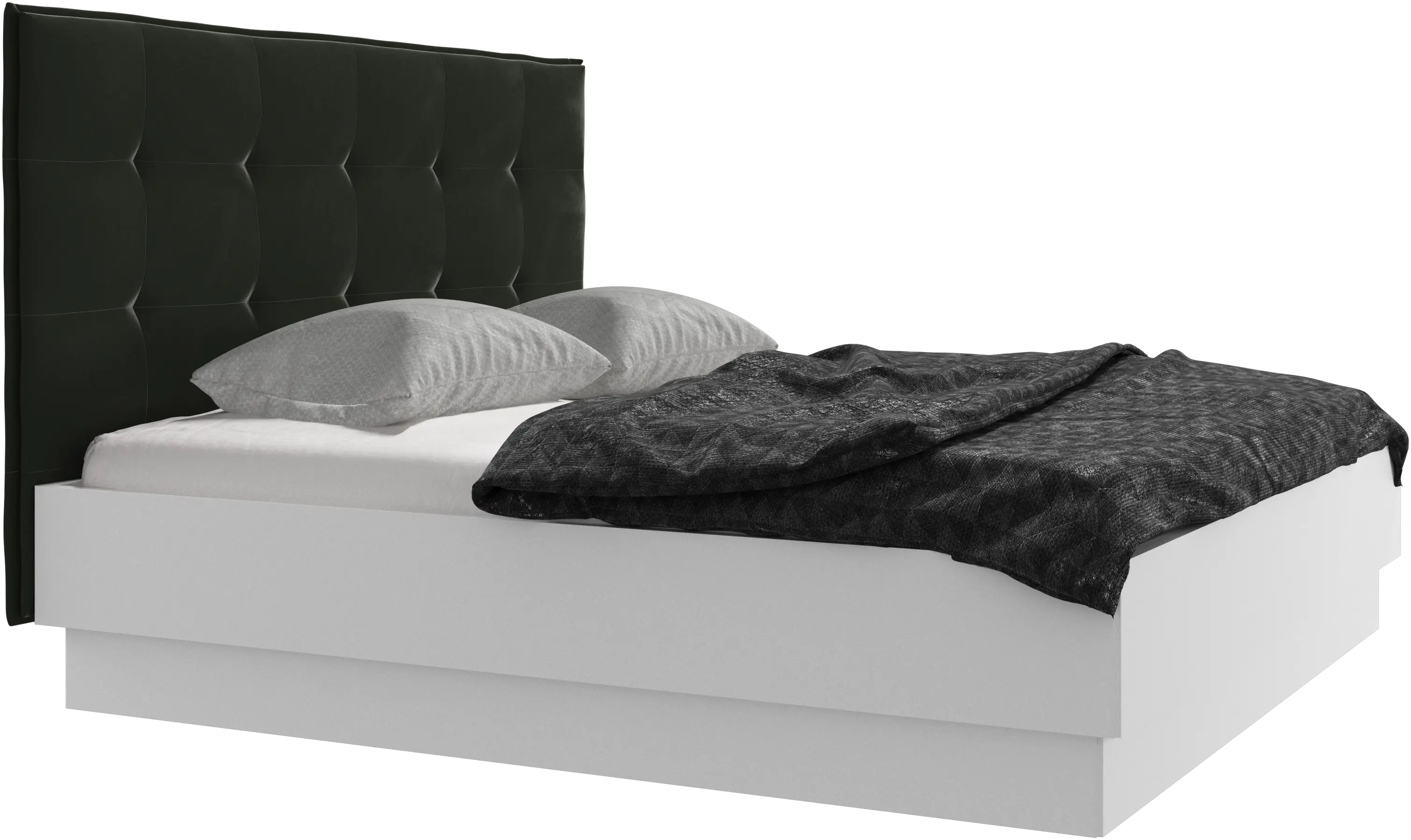 Lugano storage bed with lift-up frame and slats, excl. mattress