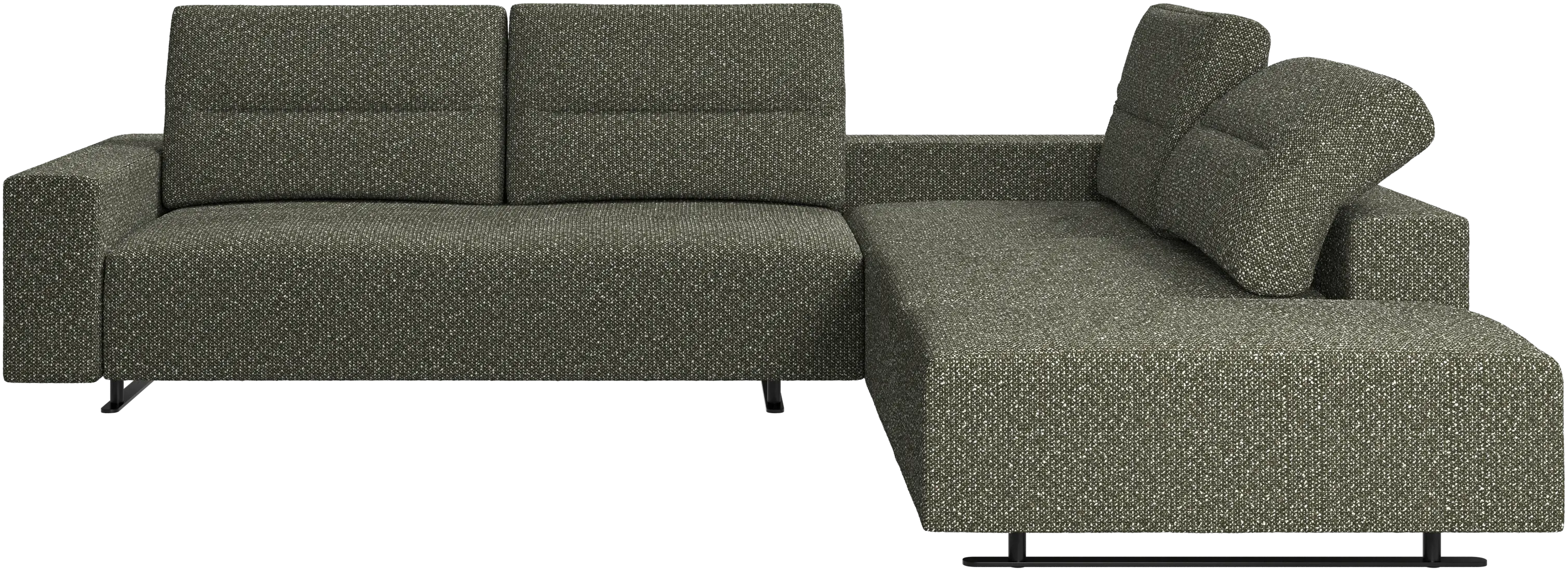 Hampton corner sofa with adjustable back and lounging unit