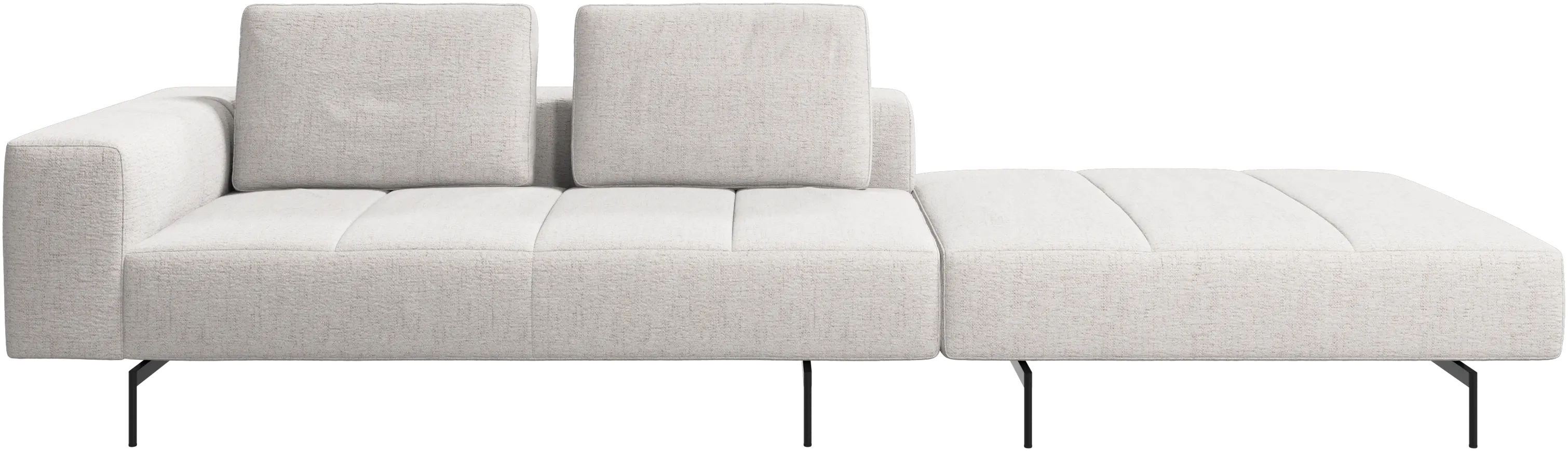 Amsterdam sofa with footstool on right side