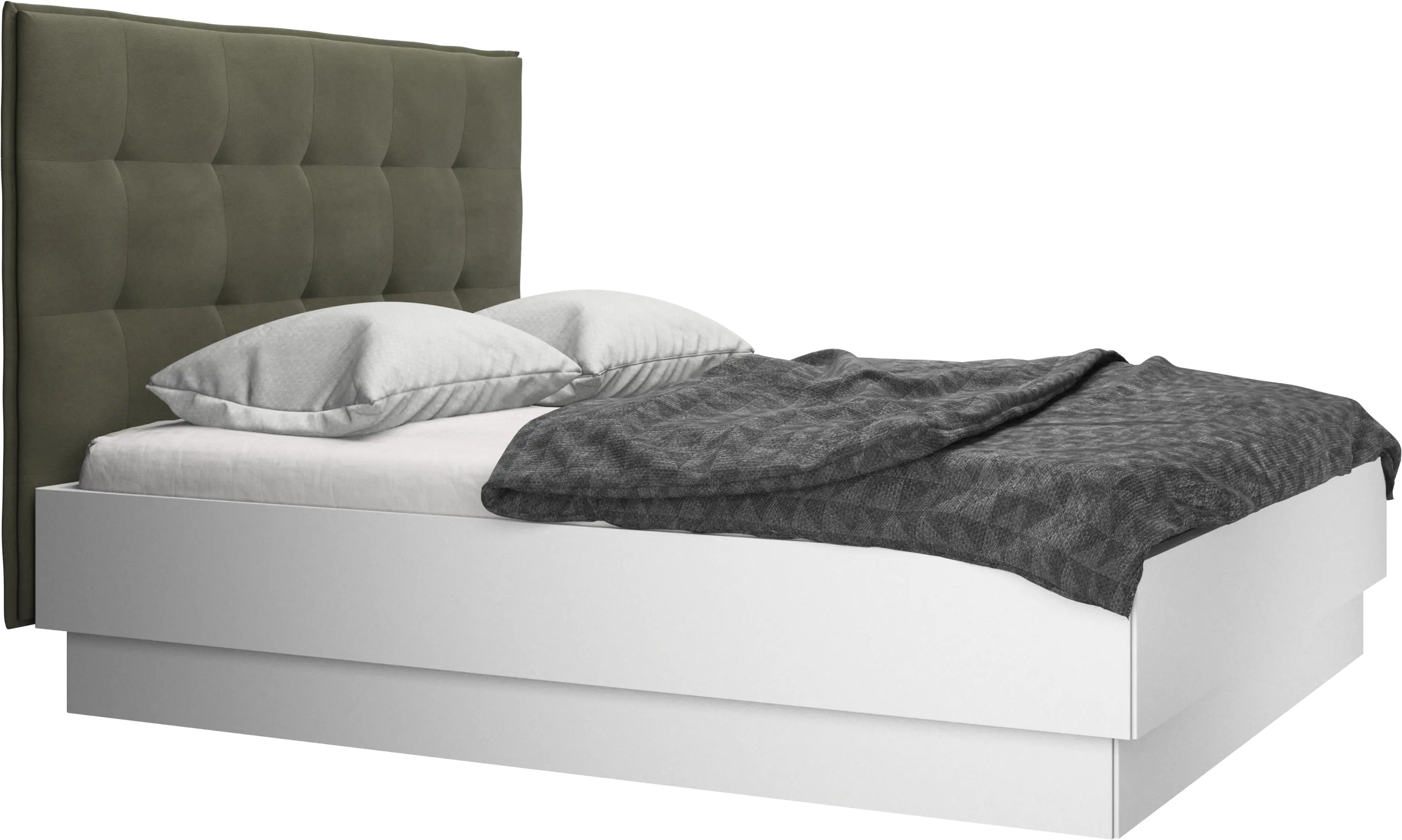 Lugano storage bed with lift-up frame and slats, excl. mattress