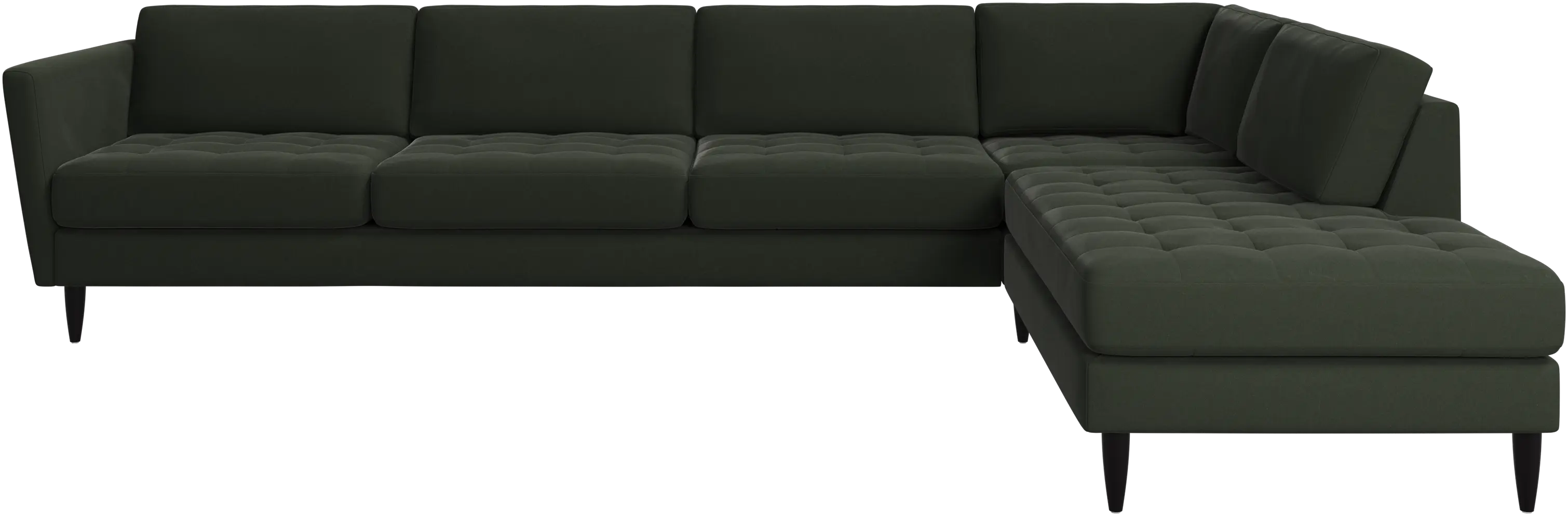 Osaka corner sofa with lounging unit, tufted seat