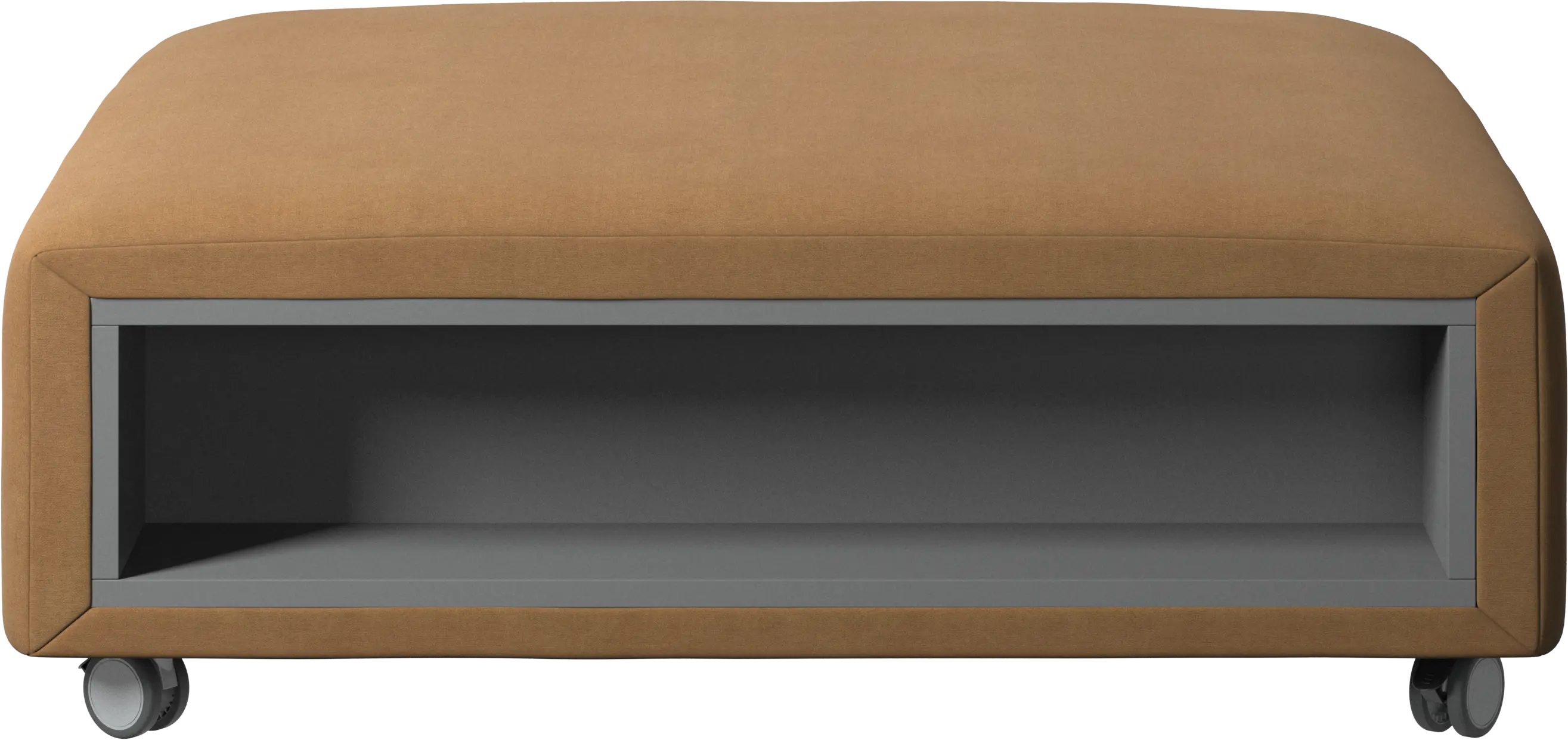 Hampton footstool on wheels with storage left and right sides