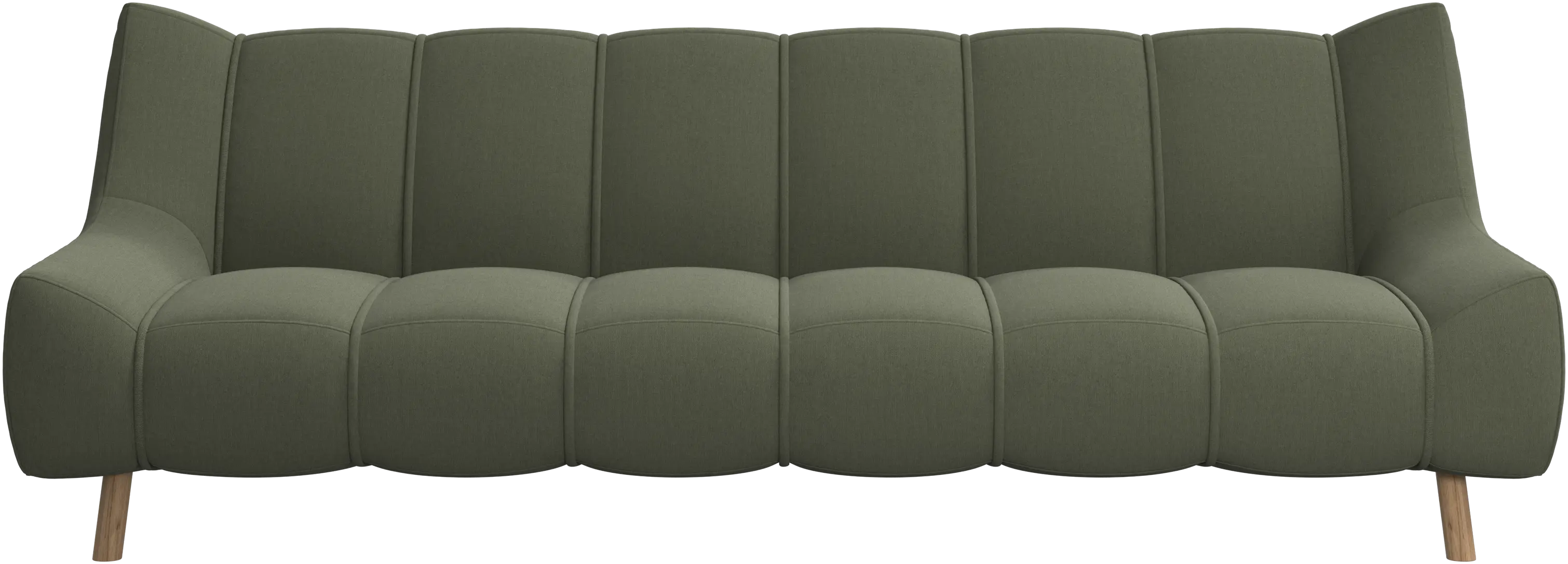 Canapé 3 places Nawabari, jambe en bois