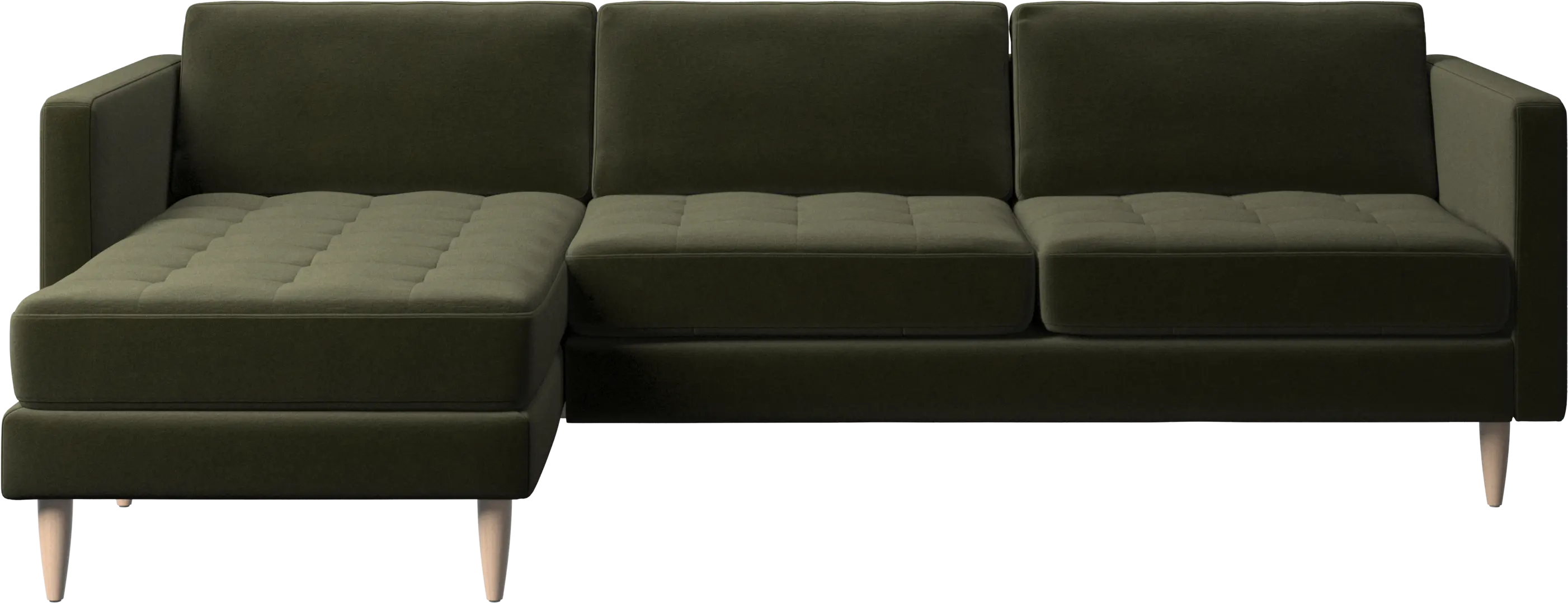 Osaka sofa with resting unit, tufted seat