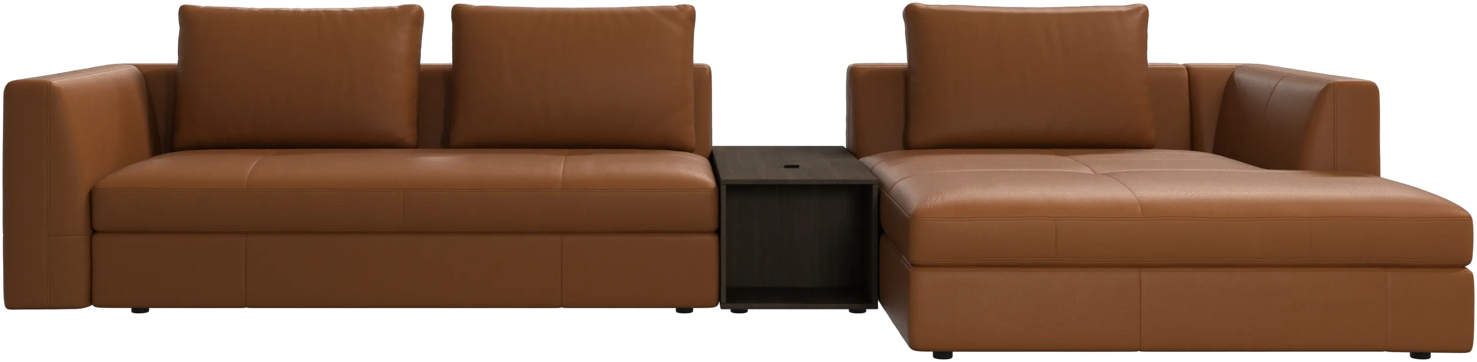 Bergamo chaise longue sofa with storage