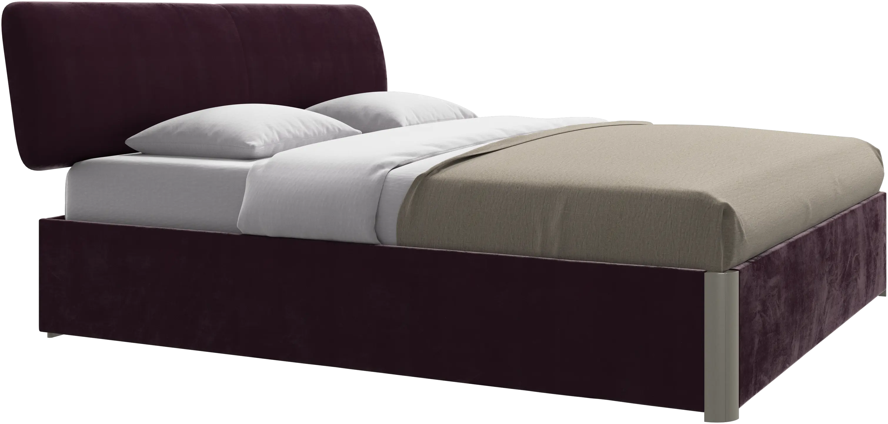 Element bed, bed-mounted headboard, with slats, excl. mattress