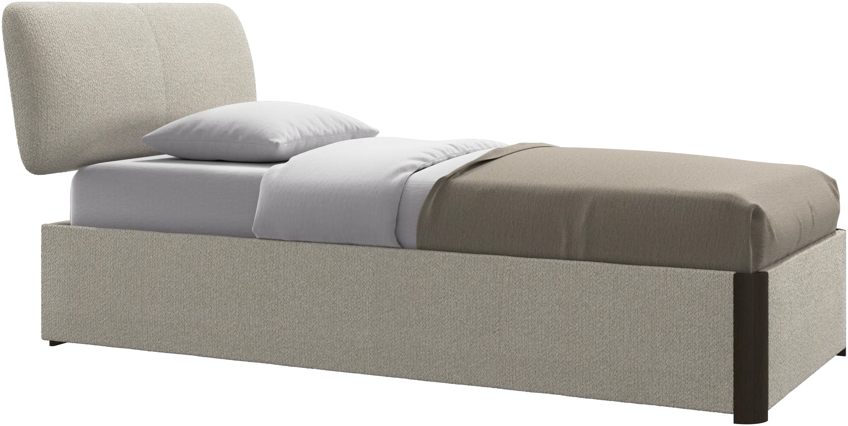 Element cama, cabecero montado en la cama, con láminas y solución de almacenamiento, excl. colchón