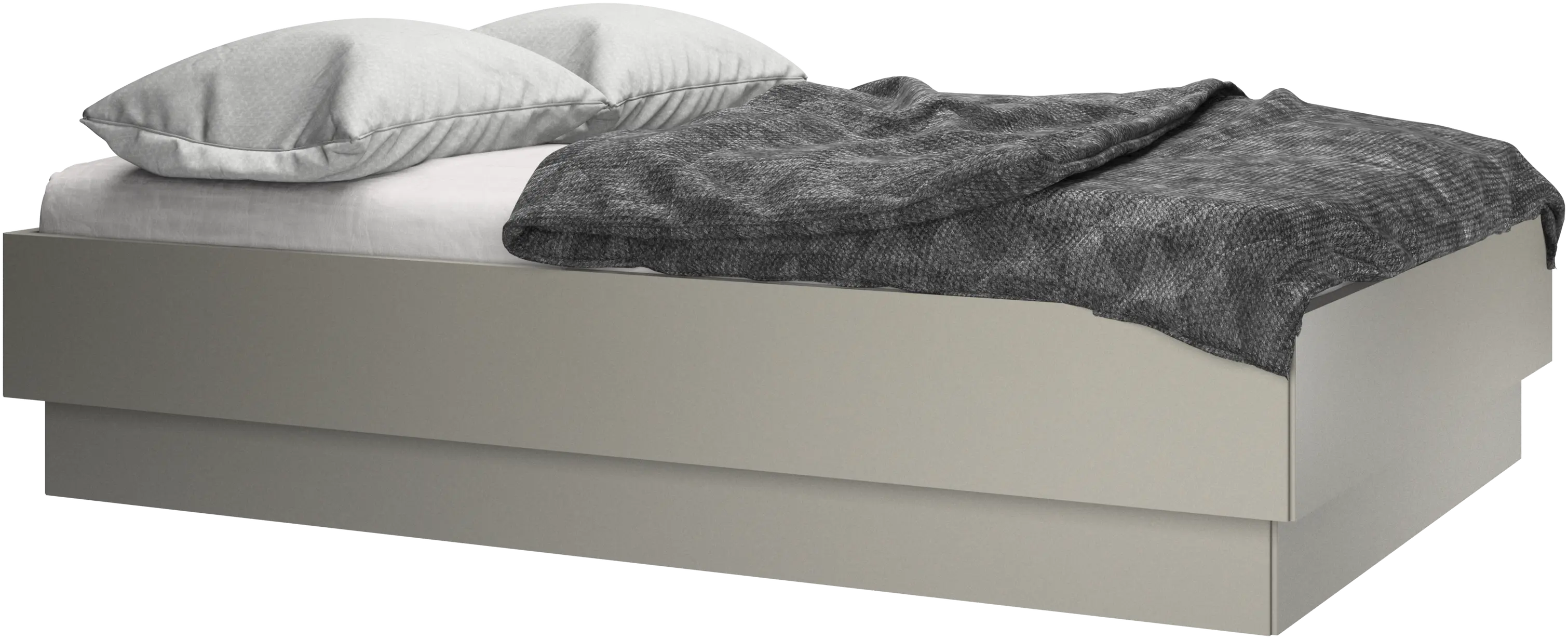 Lugano storage bed with lift-up frame and slats, excl. mattress