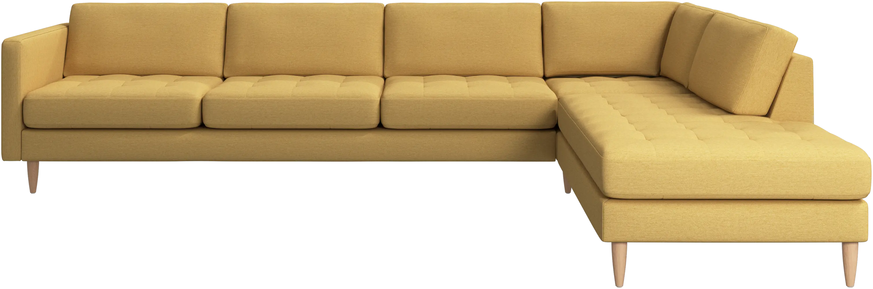Osaka corner sofa with lounging unit, tufted seat