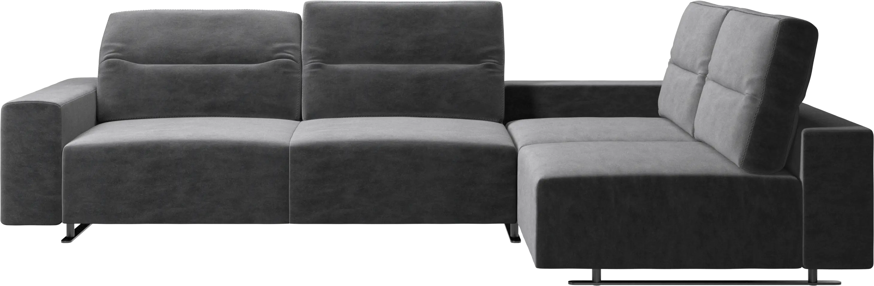 Hampton corner sofa with adjustable back and storage on left side
