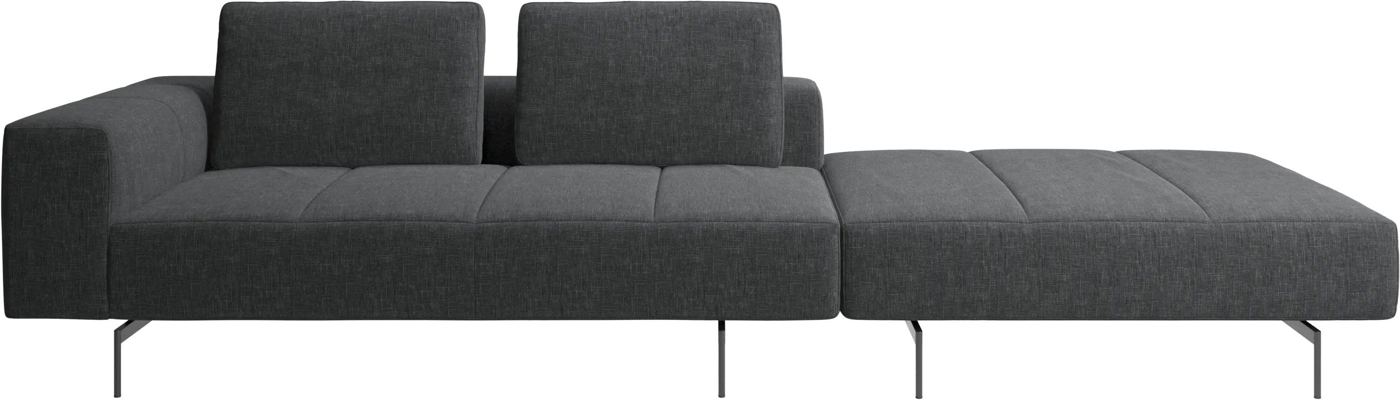 Amsterdam sofa with footstool on right side