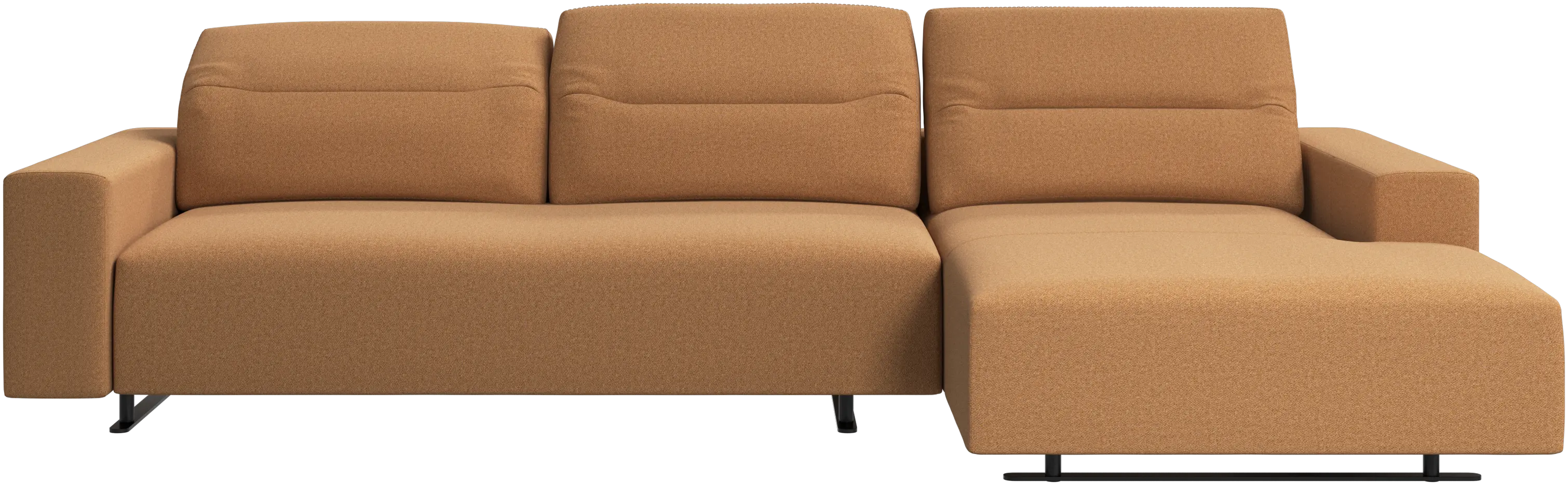 Hampton sofa with adjustable back, resting unit and storage both sides