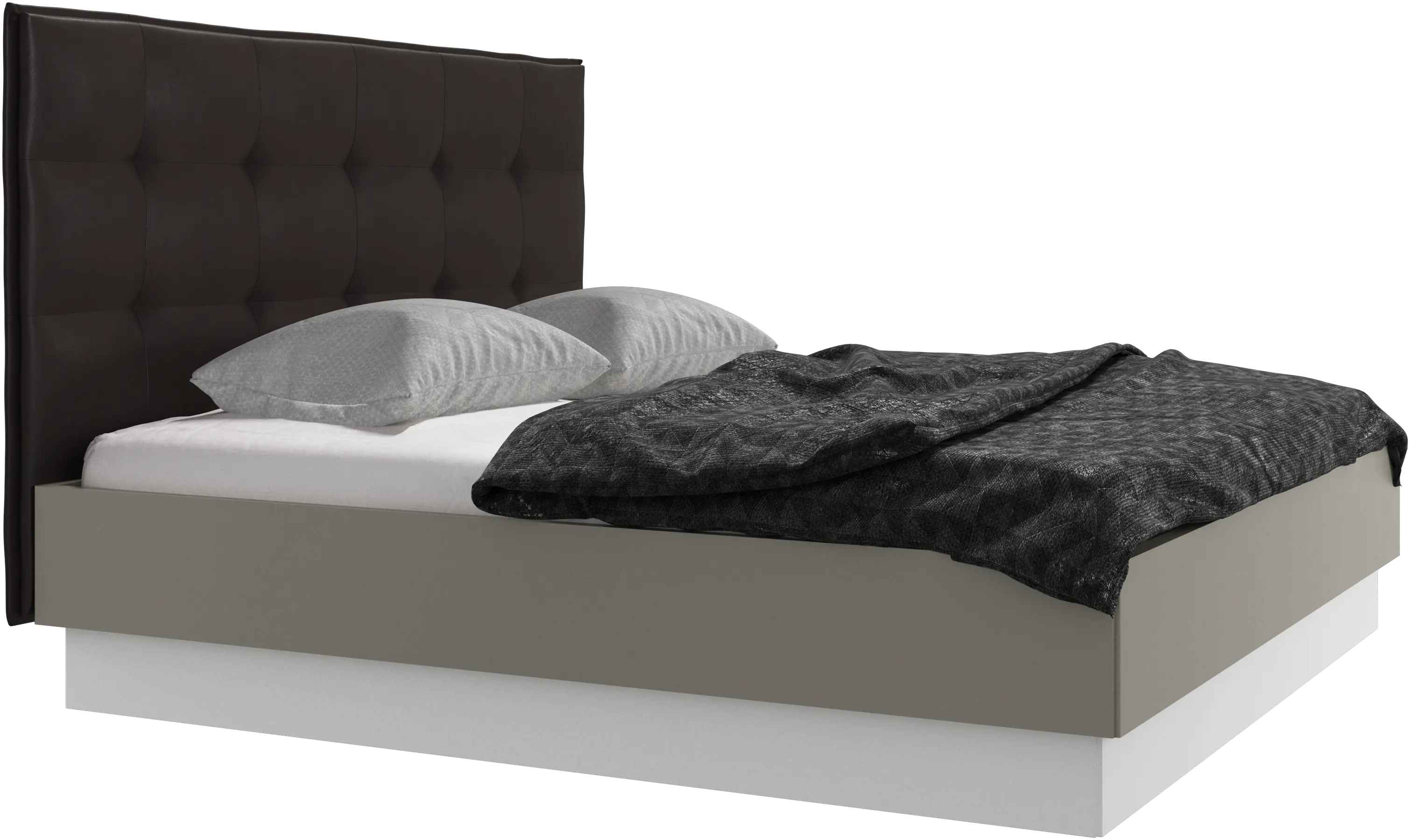 Lugano storage bed with lift-up frame and slats, excl. mattress