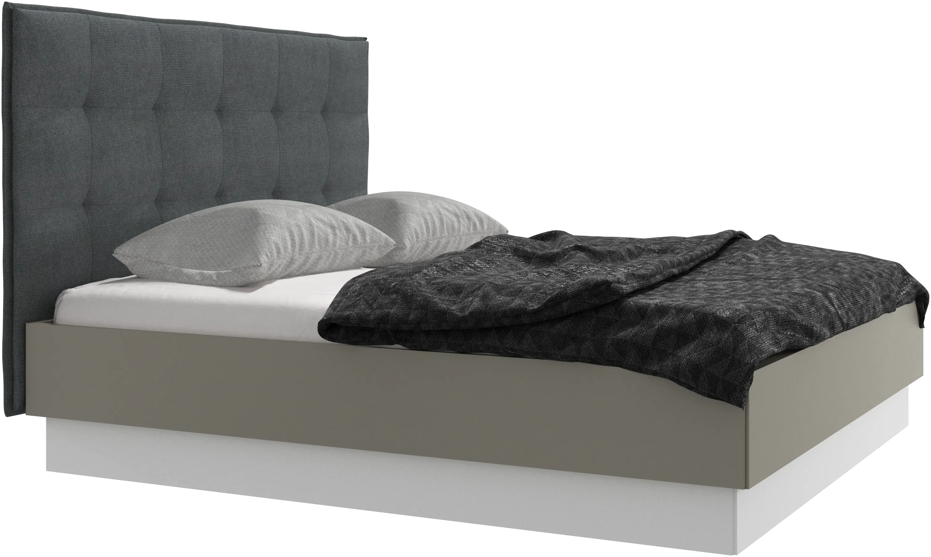 Lugano storage bed with lift-up frame and slats, excl. mattress