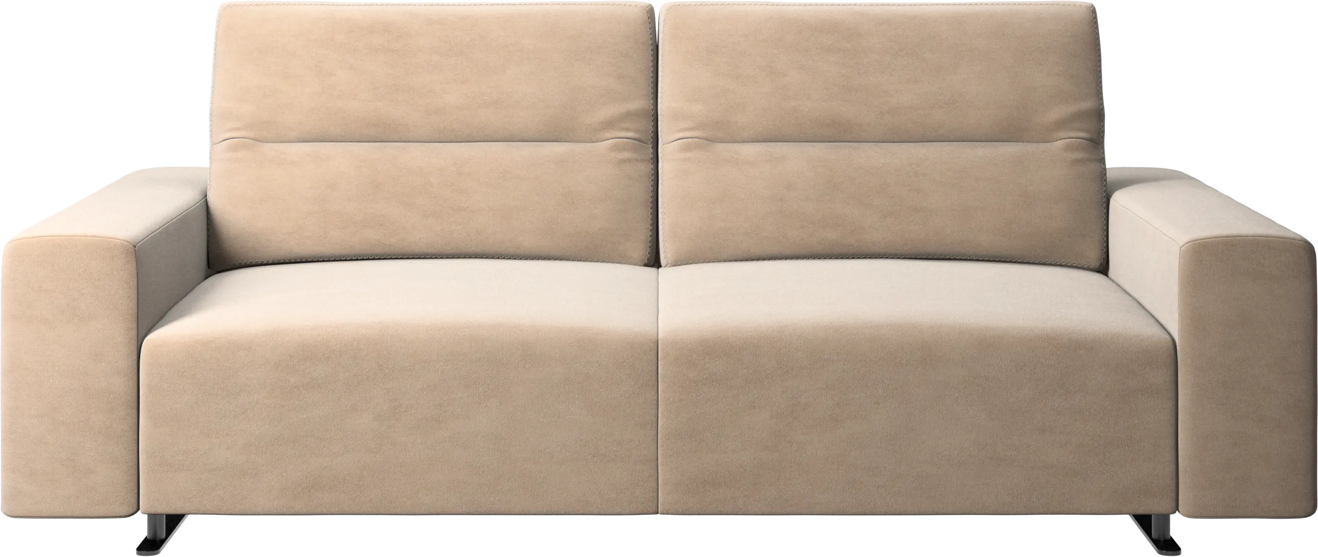 Hampton sofa with adjustable back and storage on the right side