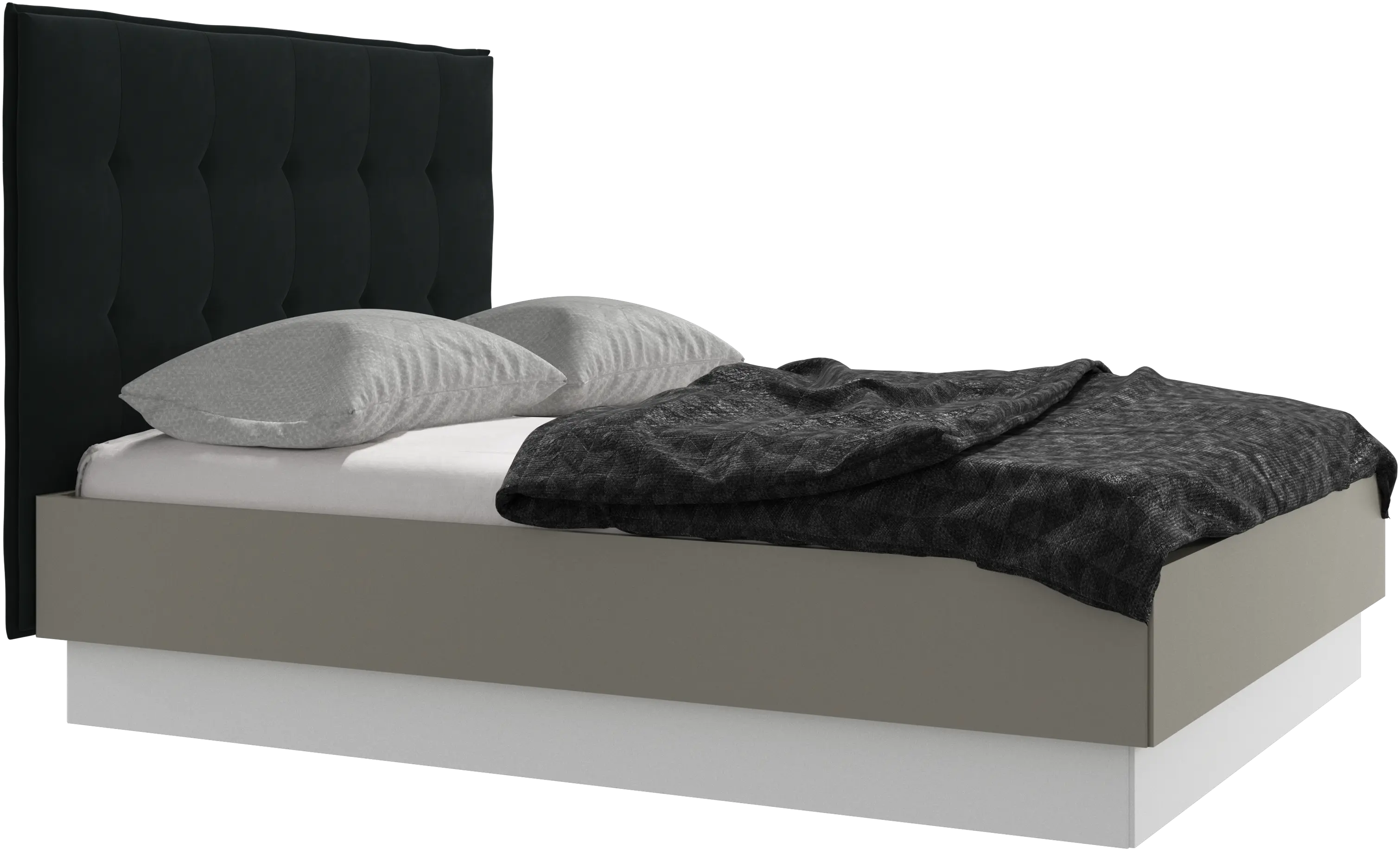 Lugano storage bed with lift-up frame and slats, excl. mattress
