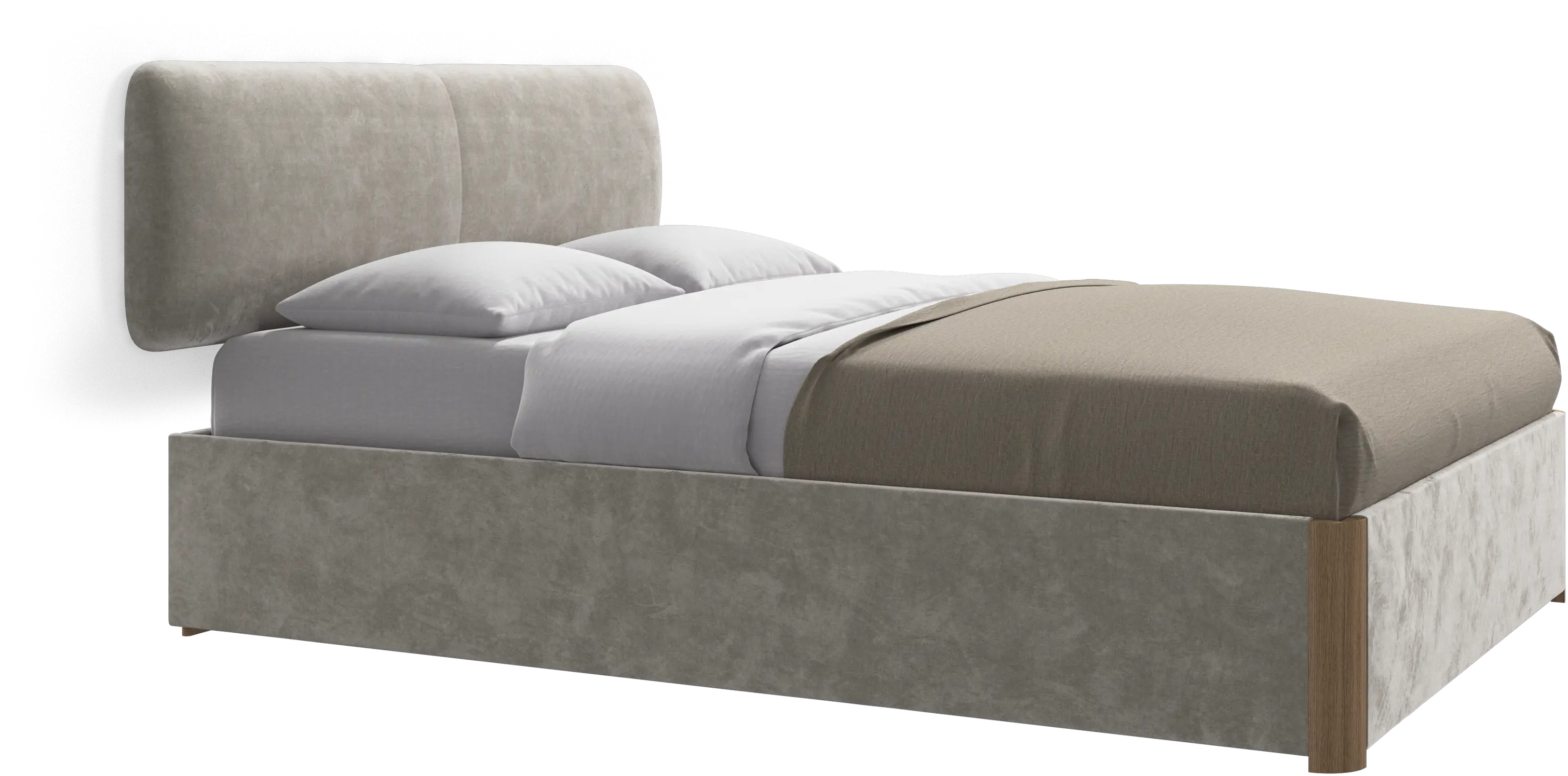 Element bed, wall-mounted headboard, with slats, excl. mattress