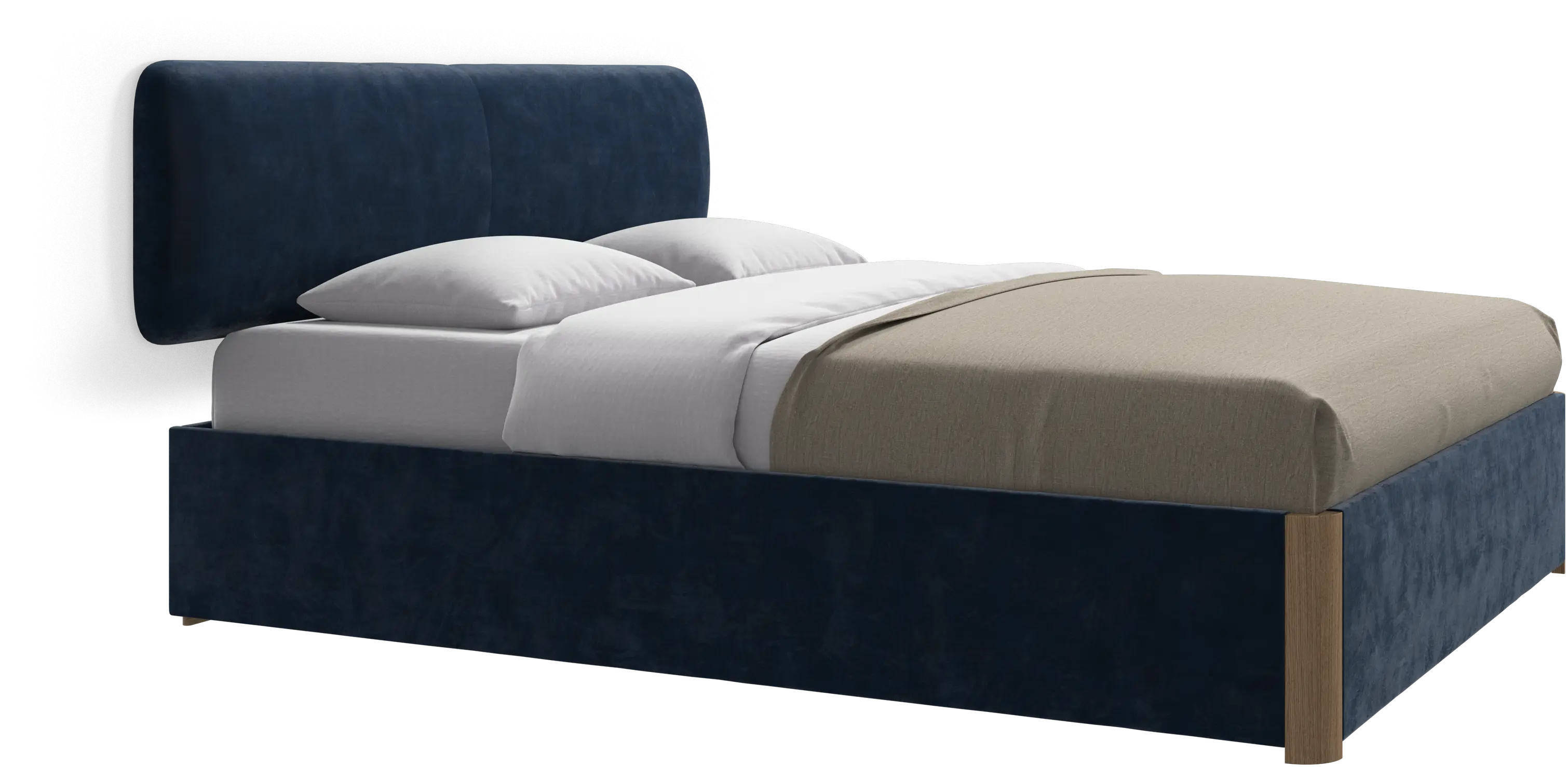 Element bed, wall-mounted headboard, with slats, excl. mattress