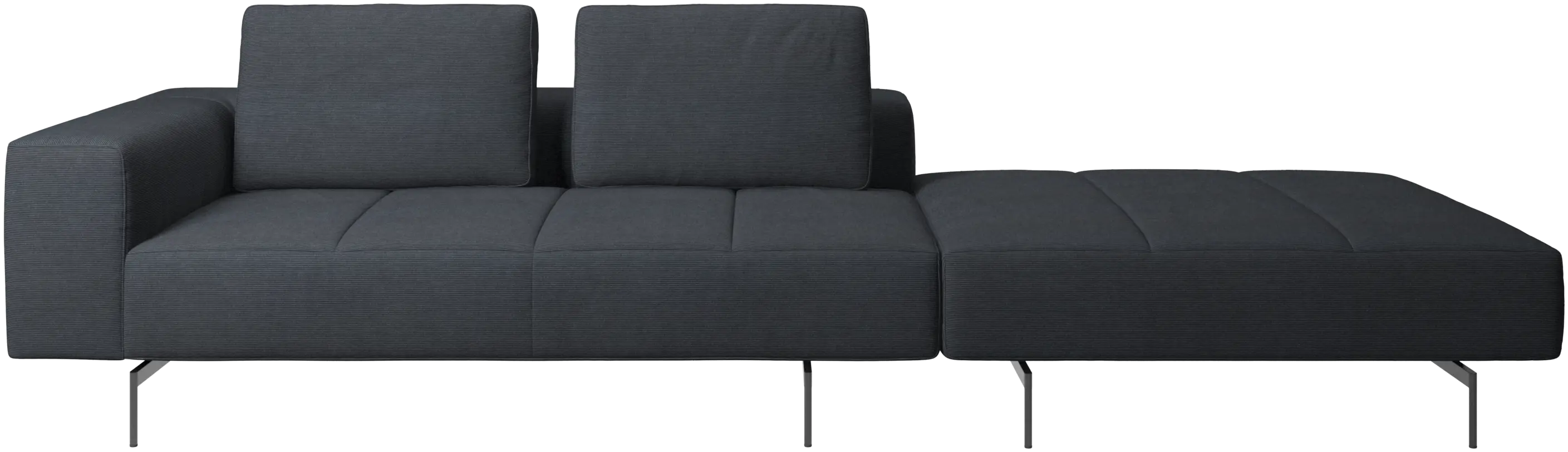Amsterdam sofa with footstool on right side