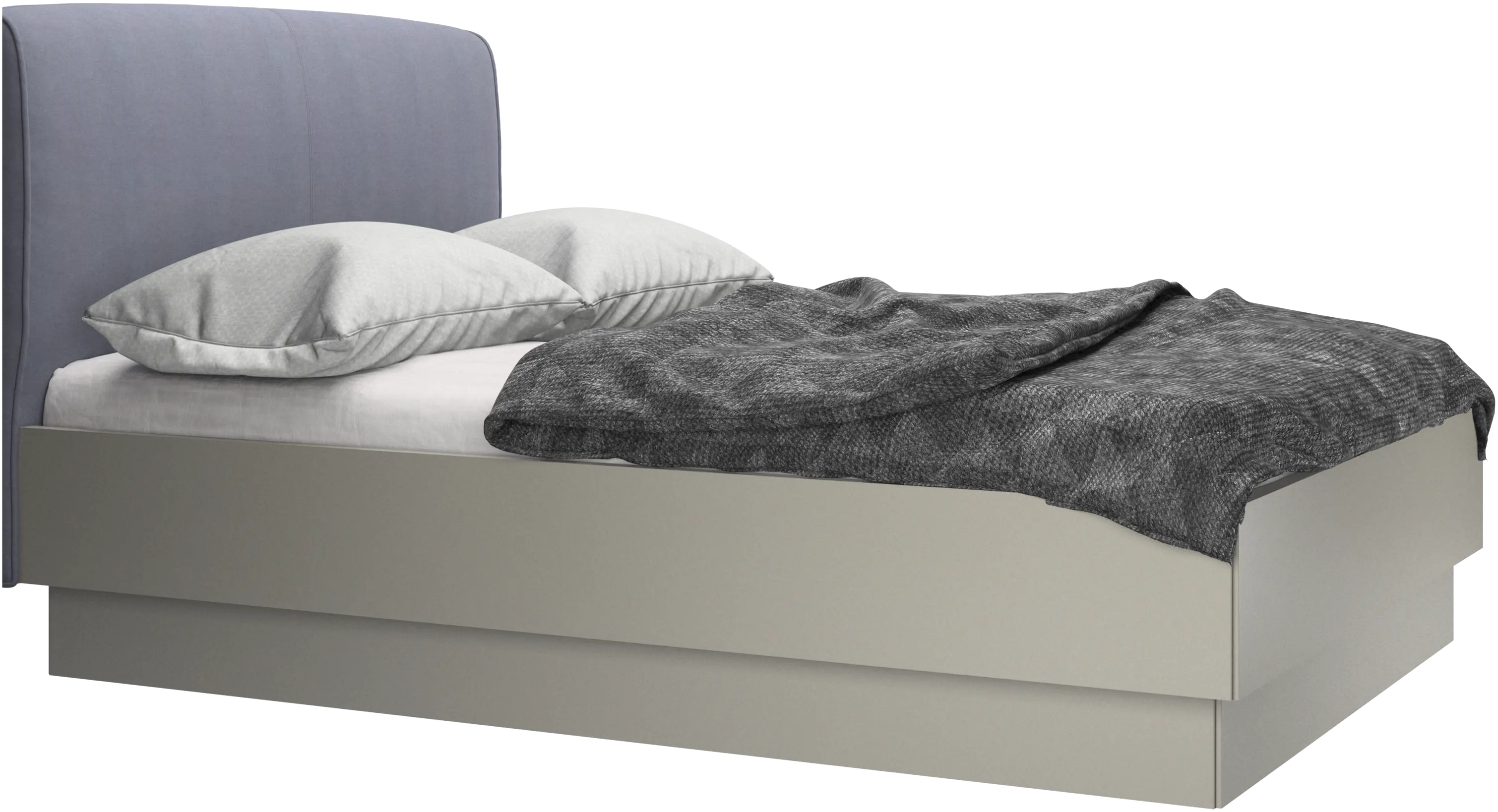 Houston, upholstered bed with storage