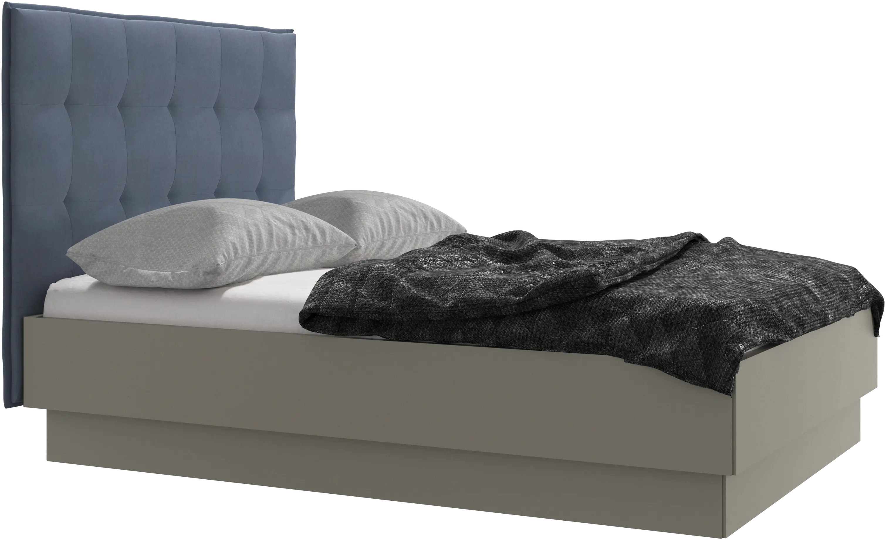 Lugano storage bed with lift-up frame and slats, excl. mattress