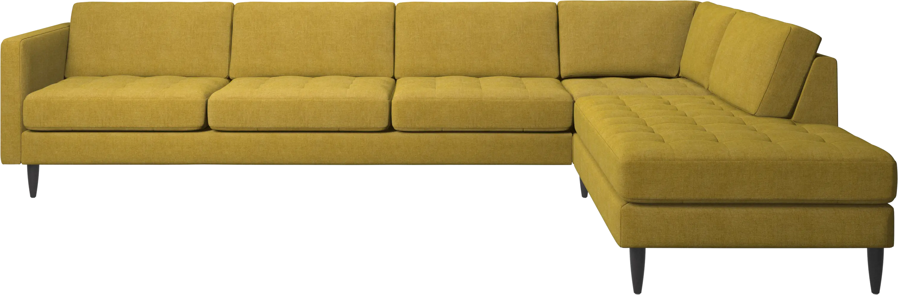 Osaka corner sofa with lounging unit, tufted seat