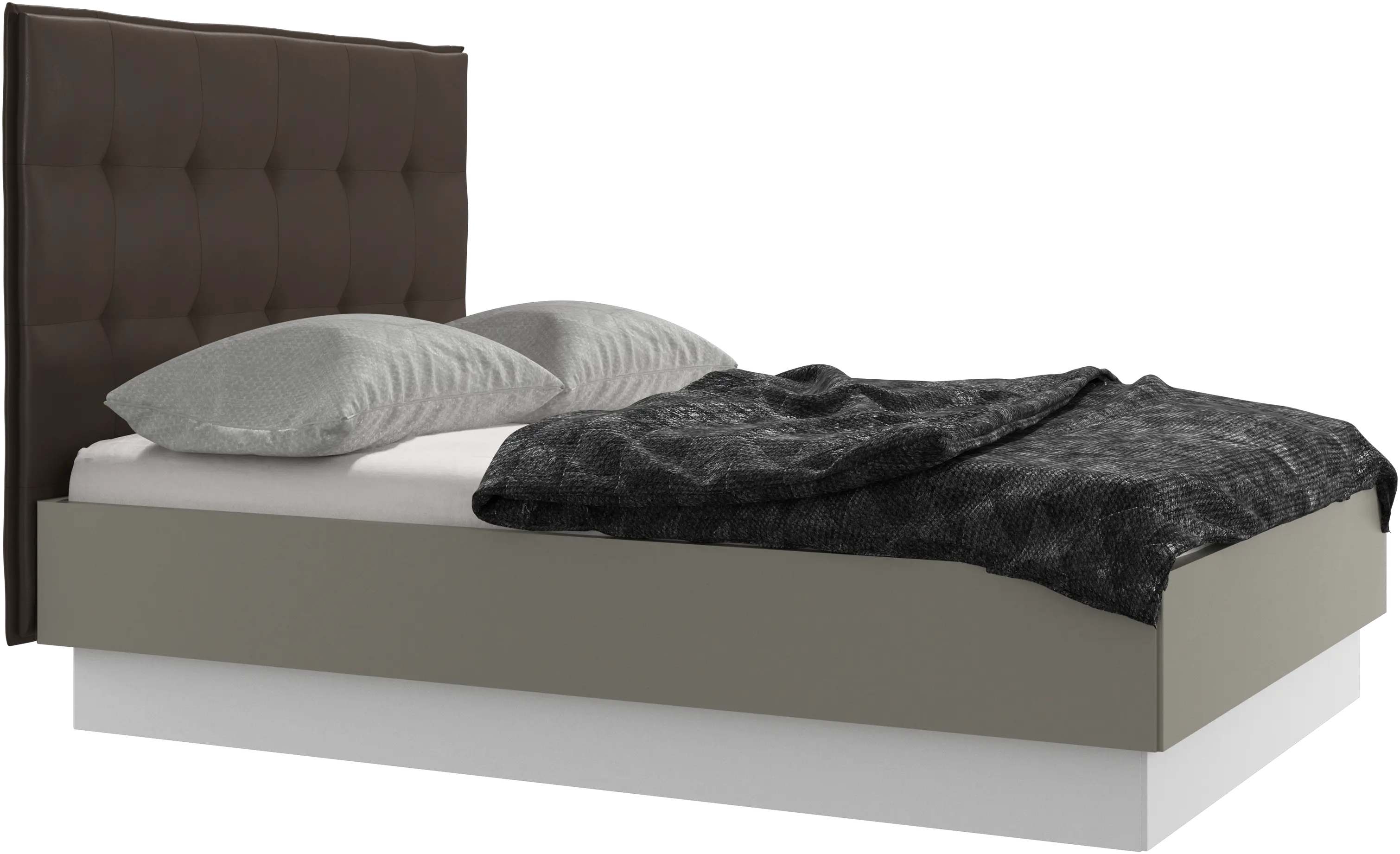 Lugano storage bed with lift-up frame and slats, excl. mattress