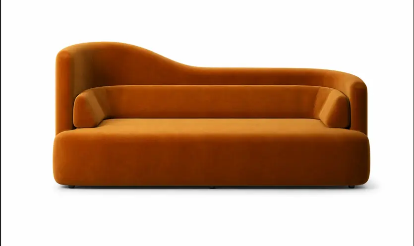 Sofas Ottawa sofa, mustard Velvet fabric 3131/black lacquered.