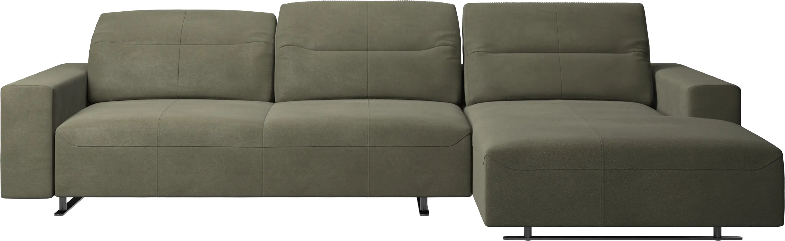 Hampton sofa with adjustable back, resting unit and storage both sides
