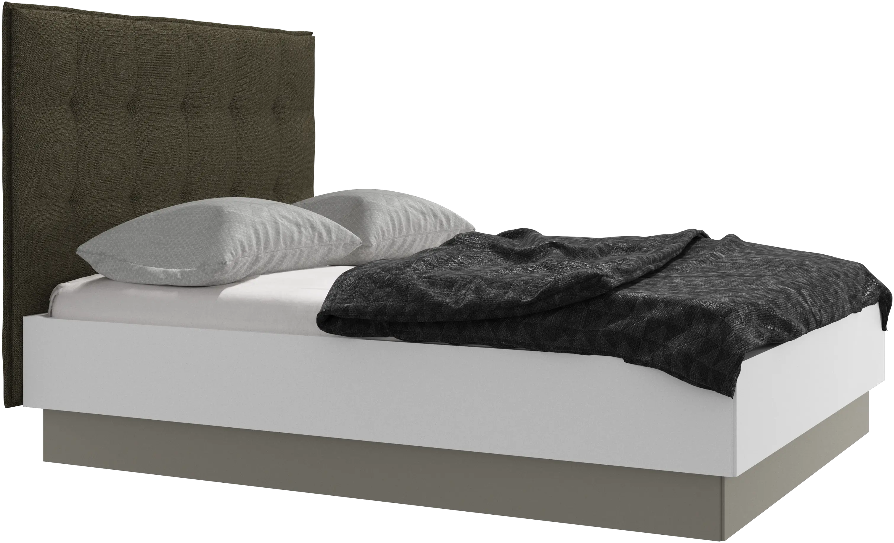 Lugano storage bed with lift-up frame and slats, excl. mattress