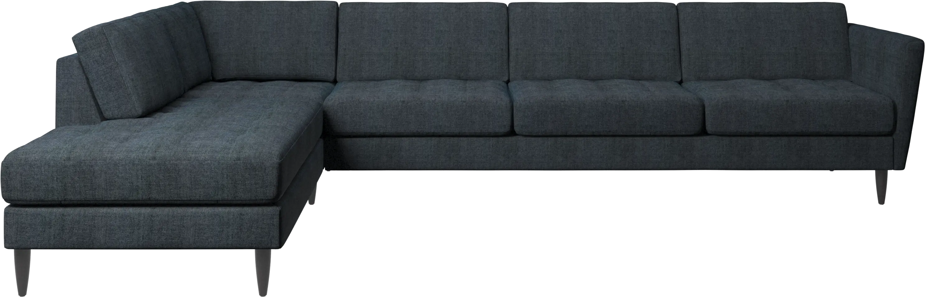 Osaka corner sofa with lounging unit, tufted seat