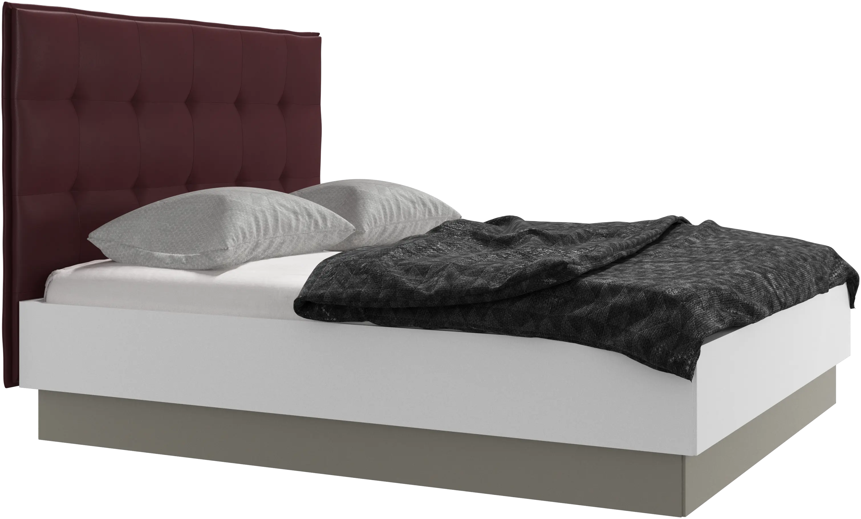 Lugano storage bed with lift-up frame and slats, excl. mattress