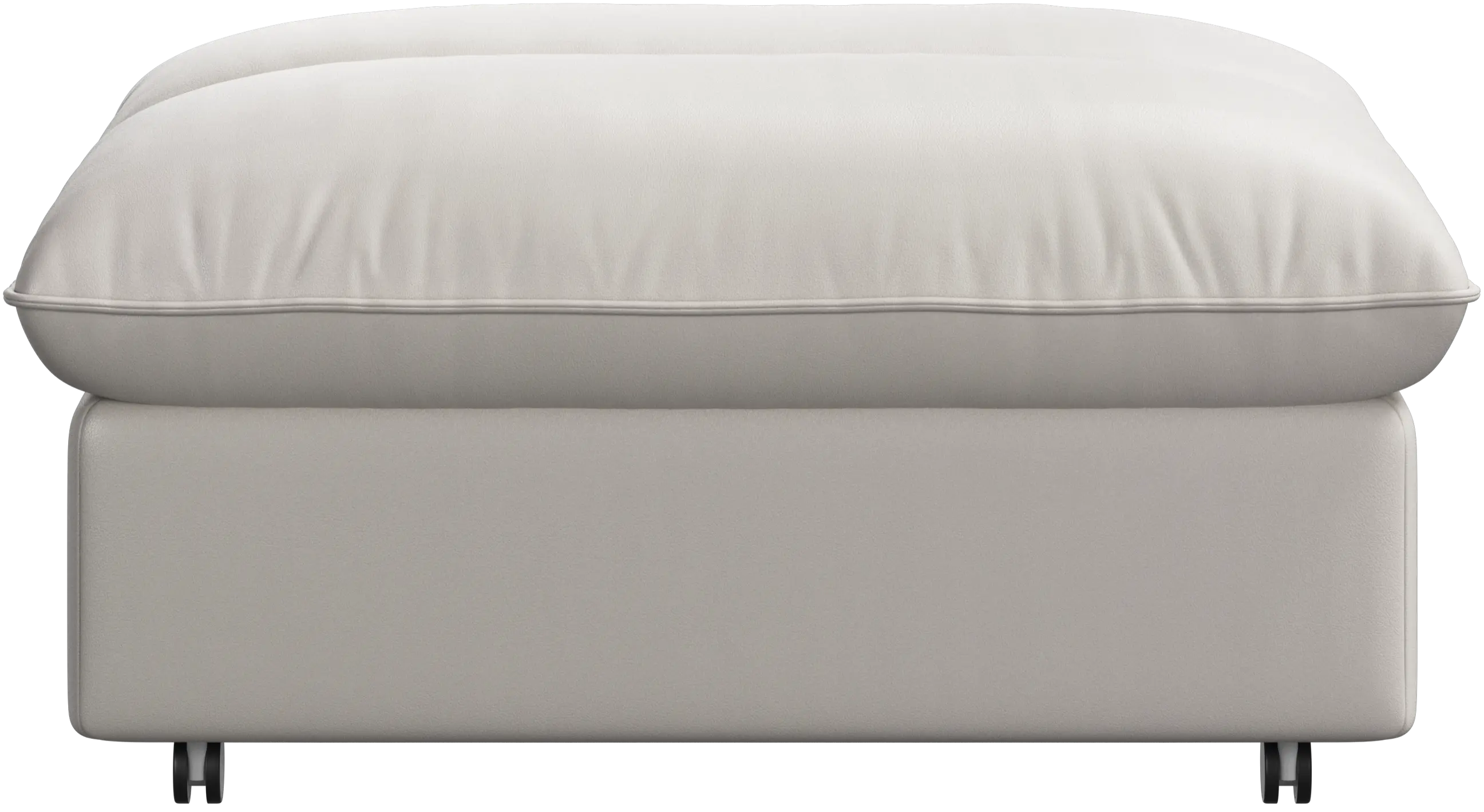 Southampton pouf on wheels with storage