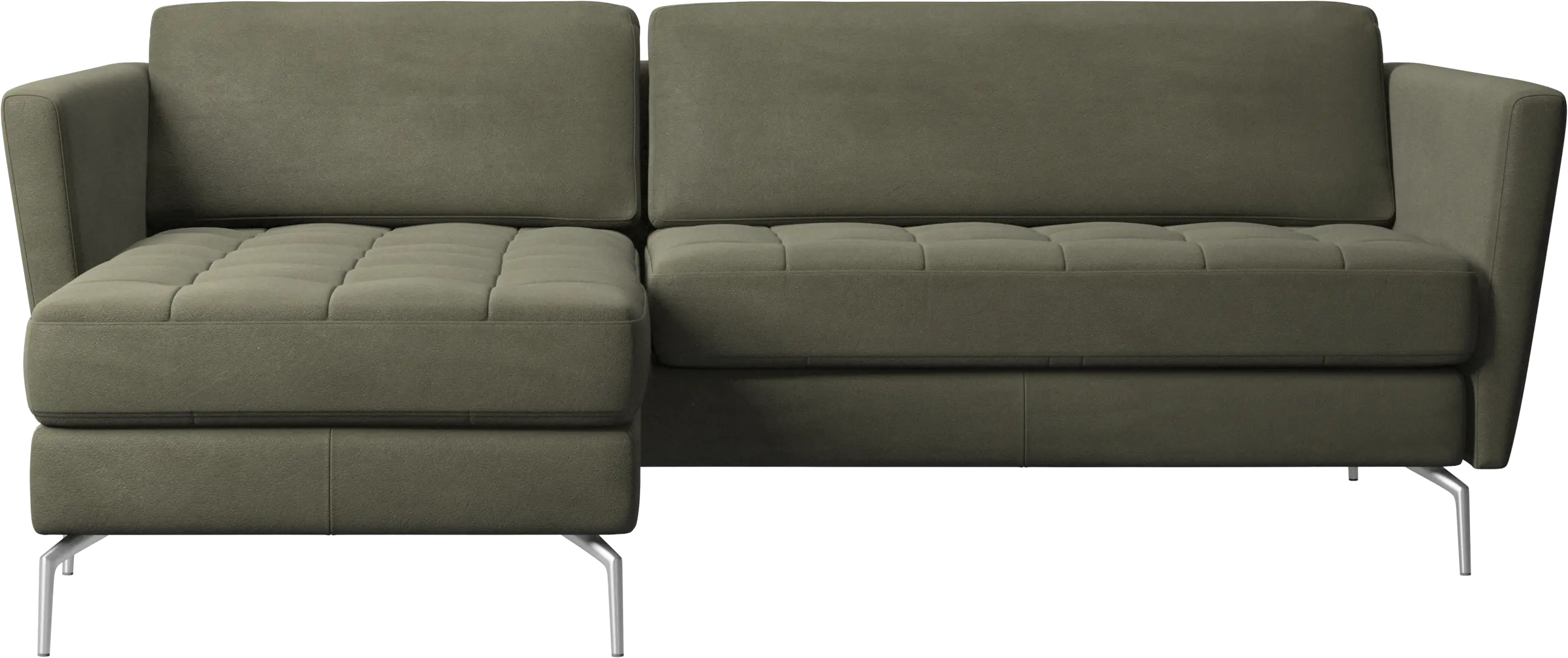 Osaka sofa with resting unit, tufted seat