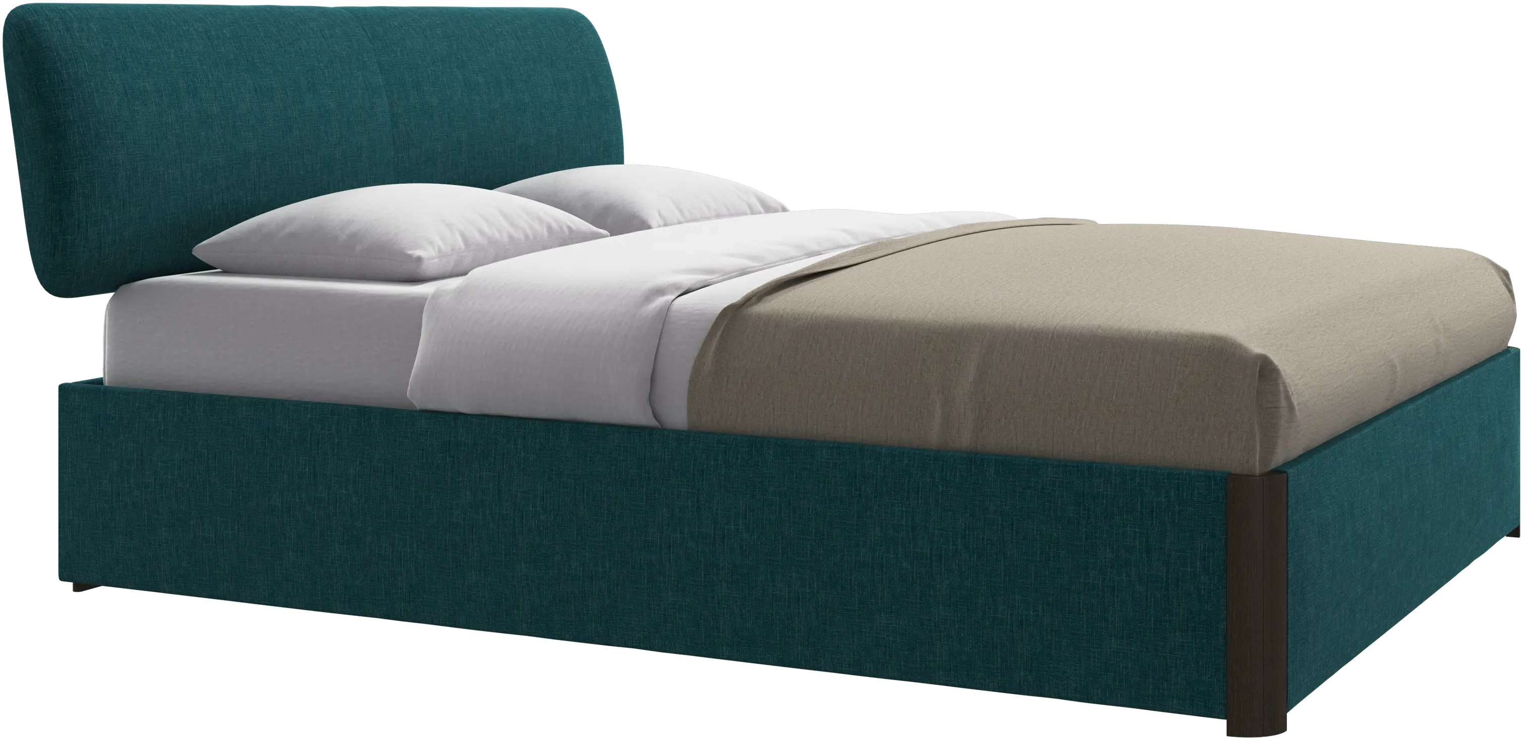 Element seng, sengmontert hodegavl, med lameller og oppbevaringsløsning, ekskl. madrass