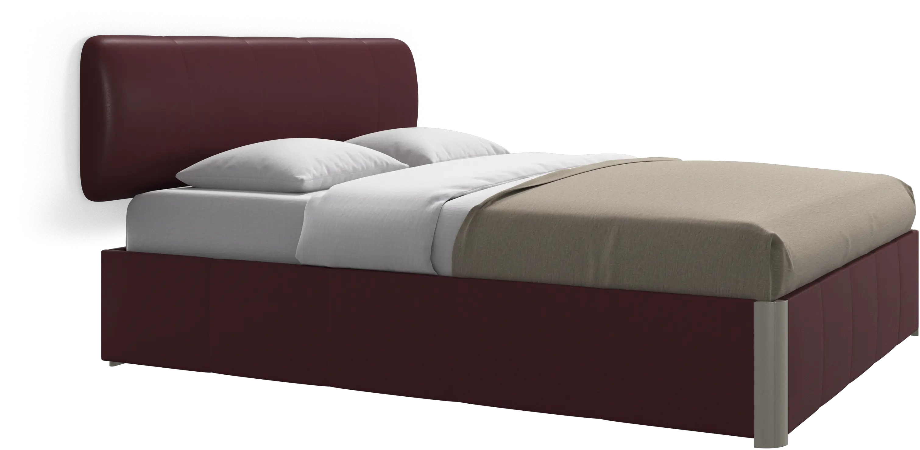 Element bed, wall-mounted headboard, with slats and storage solution, excl. mattress