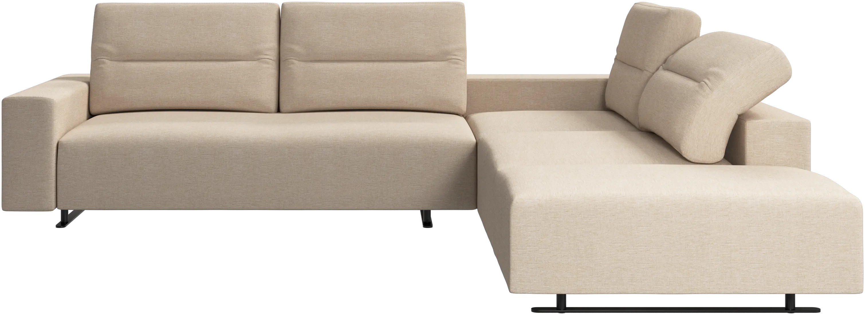 Hampton hoekbank met verstelbare rug en lounge-unit