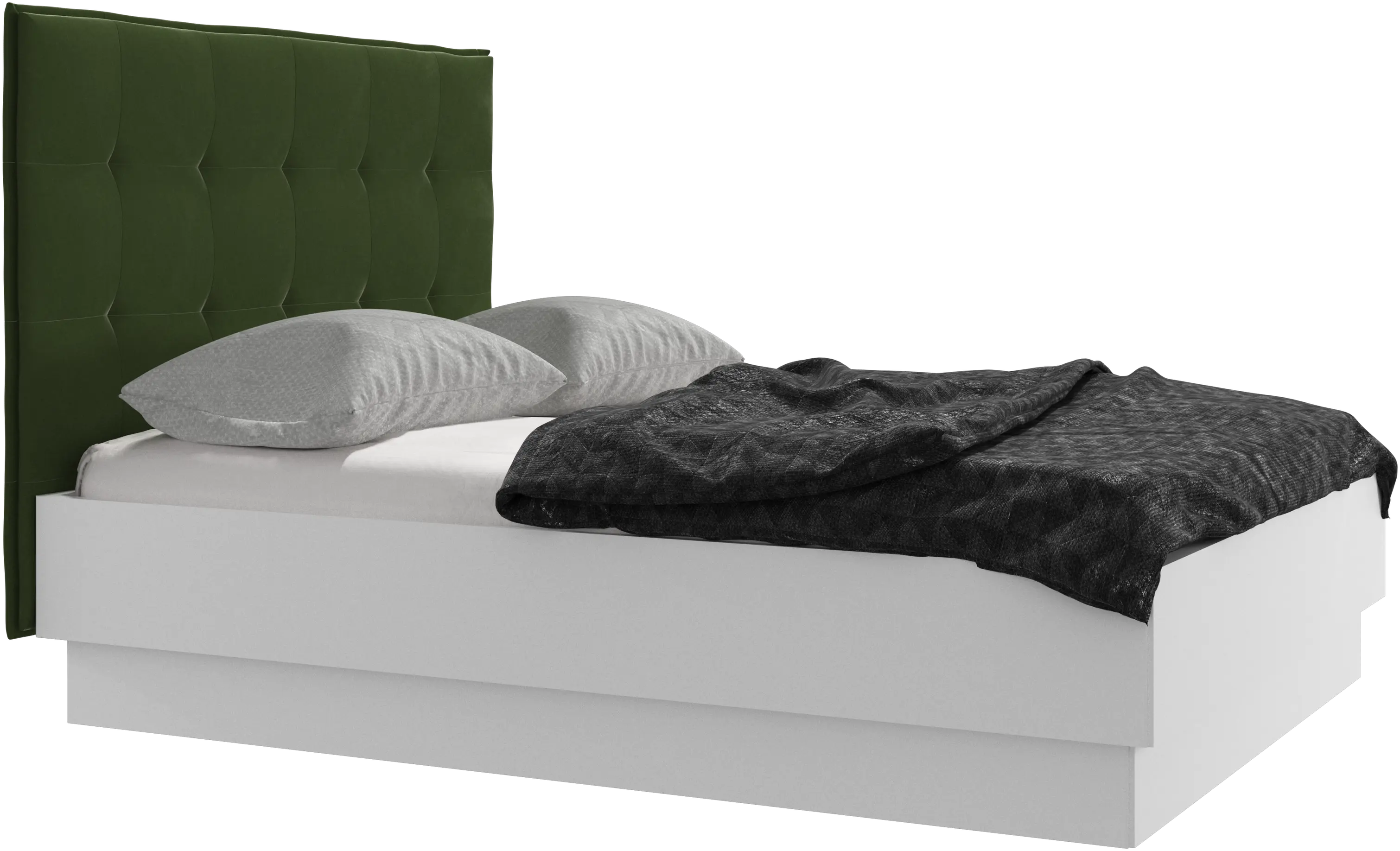 Lugano storage bed with lift-up frame and slats, excl. mattress