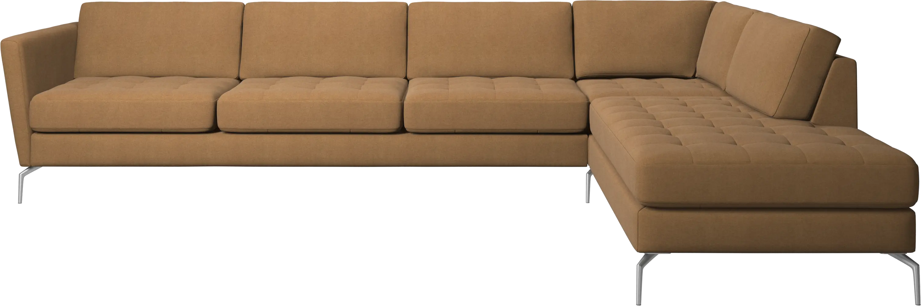 Osaka corner sofa with lounging unit, tufted seat