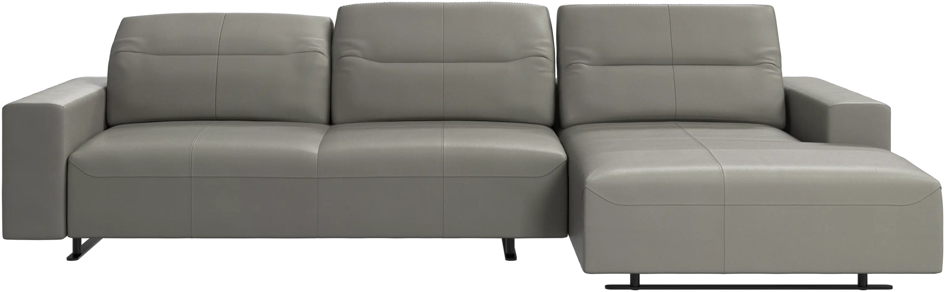 Hampton sofa with adjustable back, resting unit and storage both sides