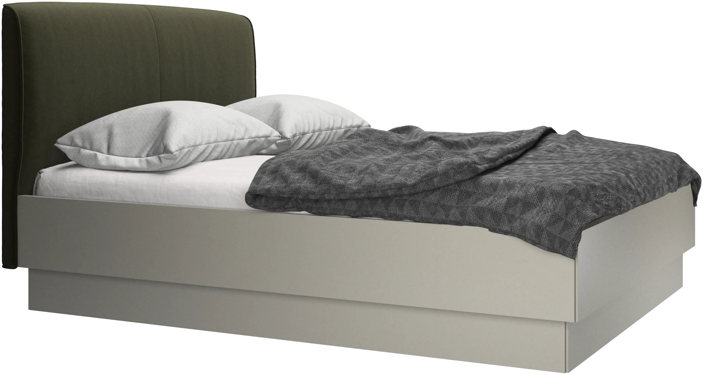 Houston, upholstered bed with storage