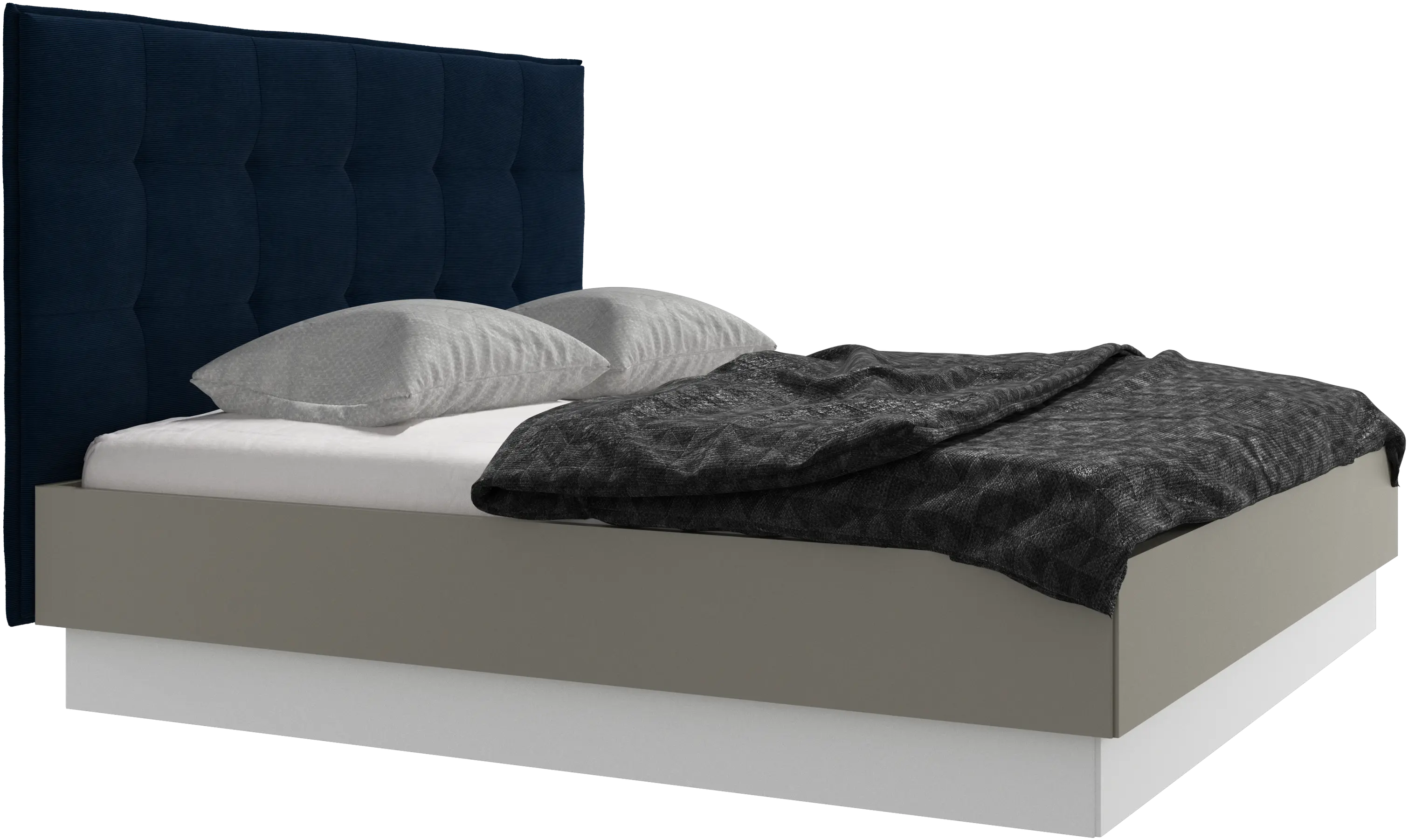 Lugano storage bed with lift-up frame and slats, excl. mattress