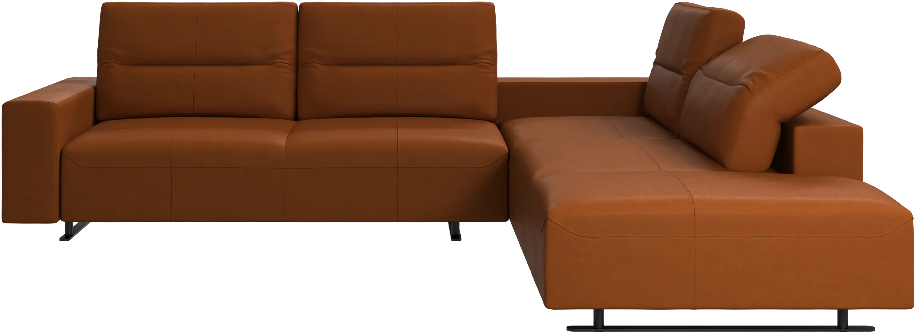 Hampton corner sofa with adjustable back and lounging unit