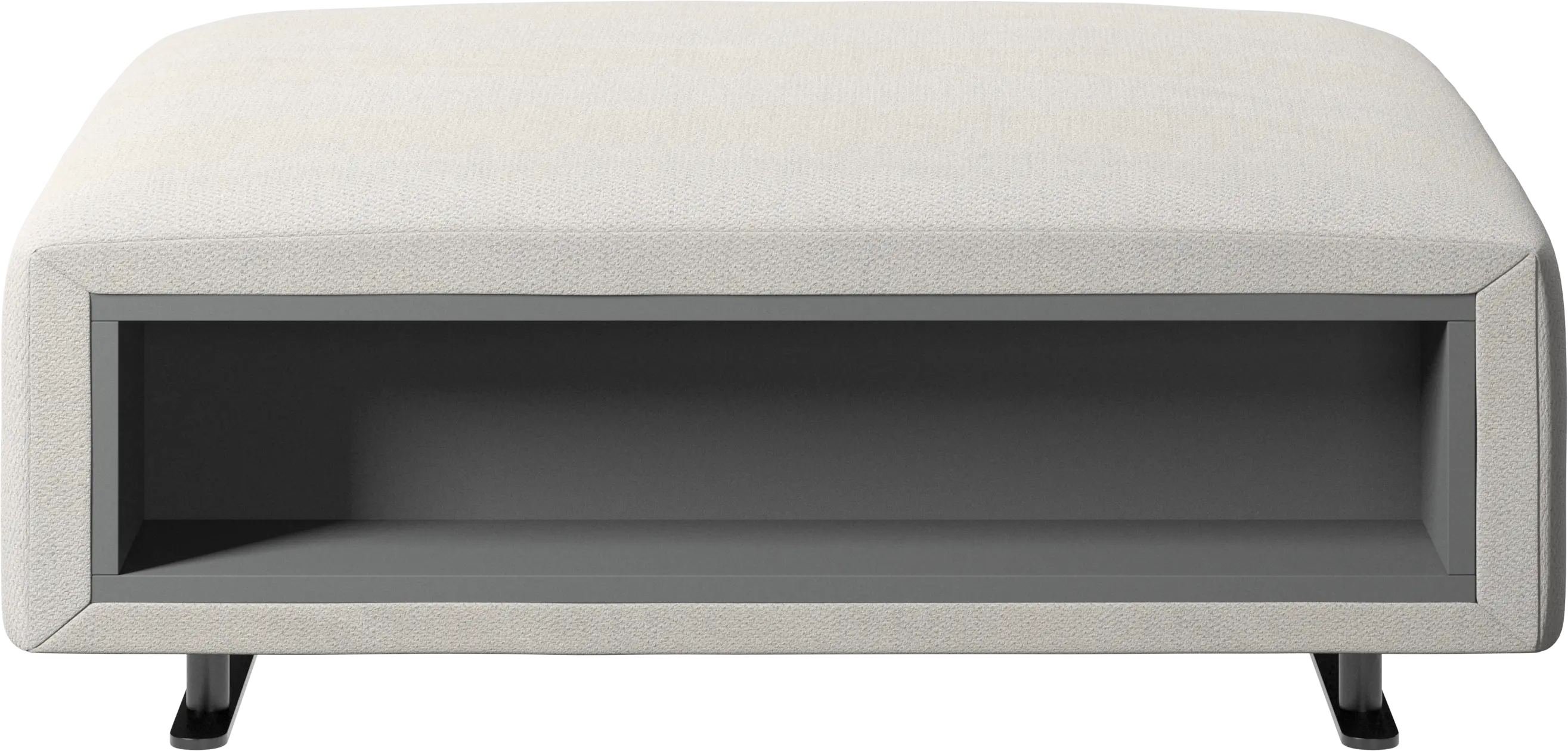 Hampton pouf with storage left and right sides